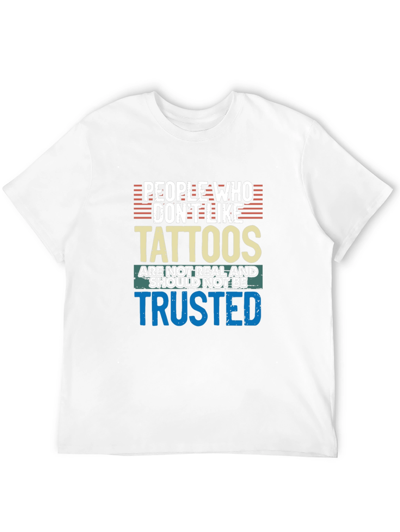 Black Tattoo Lover Tee: Distrust the Tattoo-less! view 12