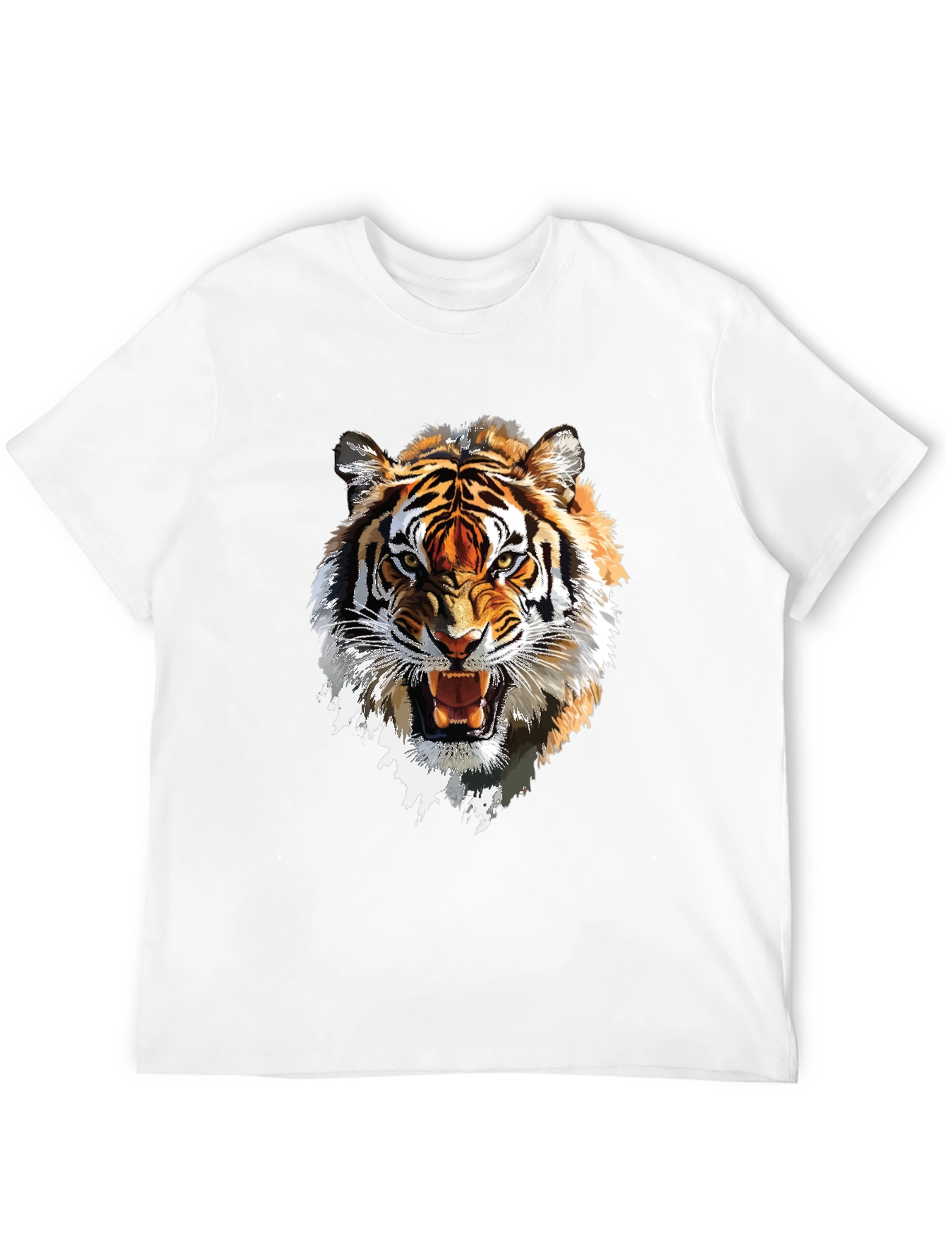 Black Tiger Graphic Tee - Bold Animal Print T-Shirt view 12