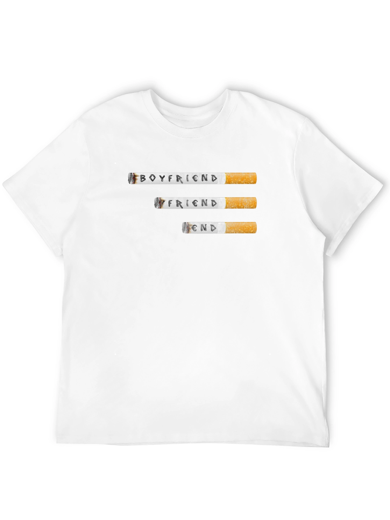 Black Boyfriend Friend End Cigarette T-Shirt - Graphic Tee view 12