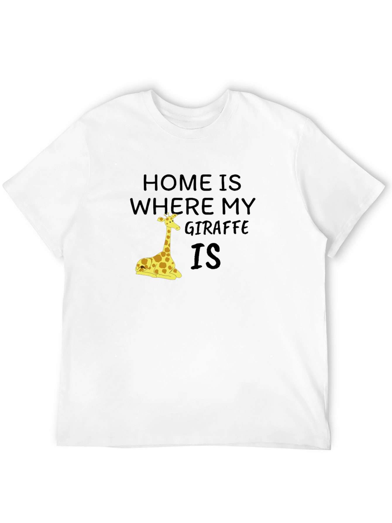 Black Home is Where My Giraffe Is Graphic T-Shirt view 12