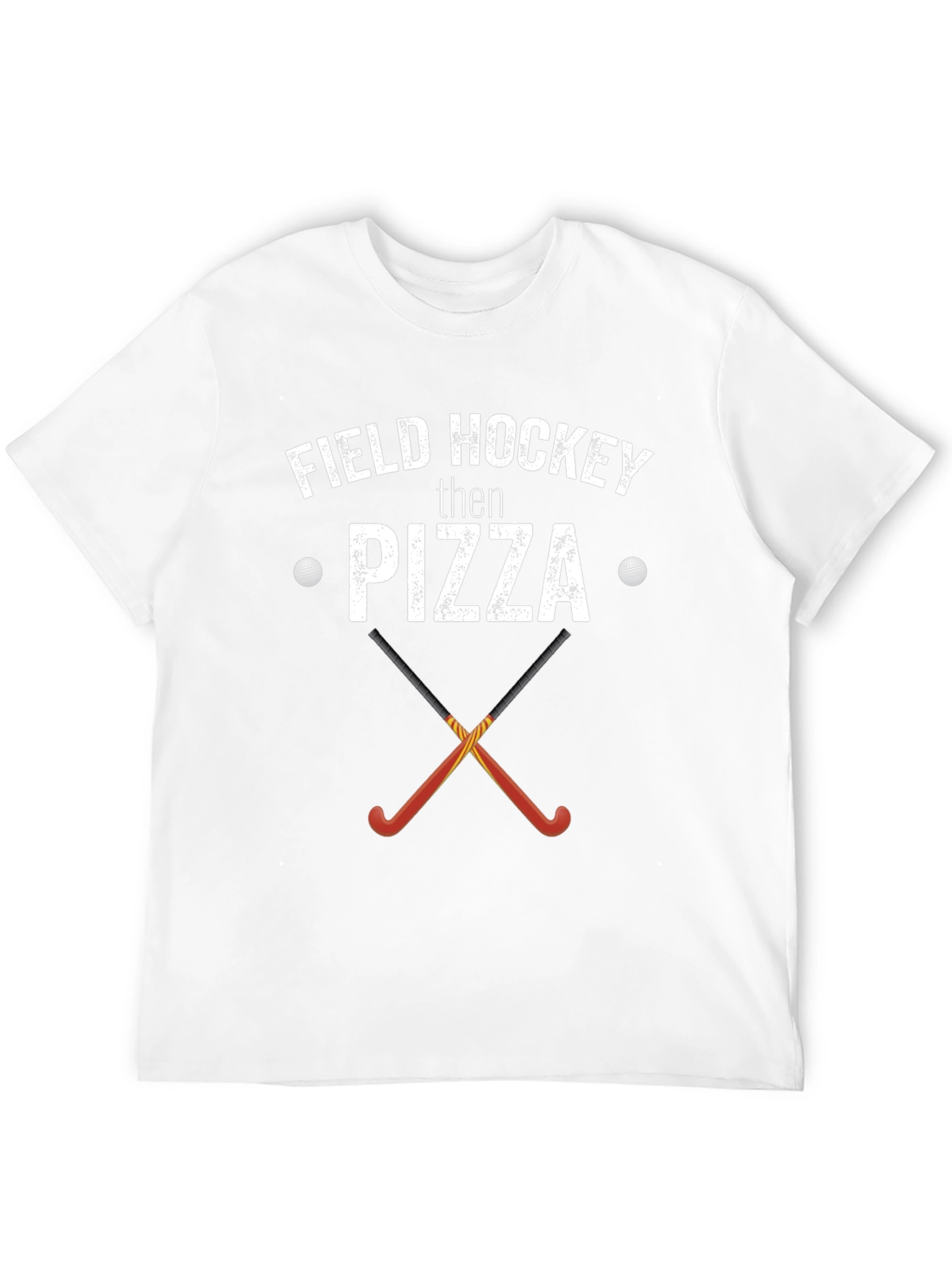 Black Field Hockey Then Pizza T-Shirt view 12