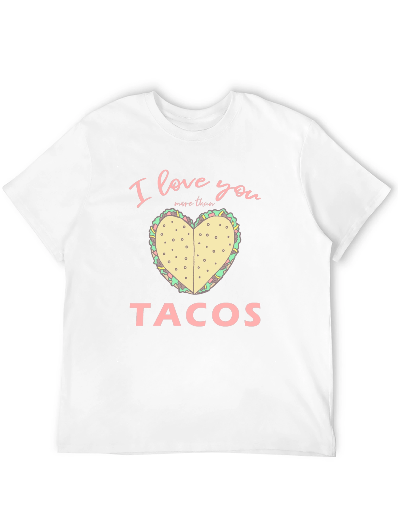 Black I Love You More Than Tacos Graphic Tee view 12