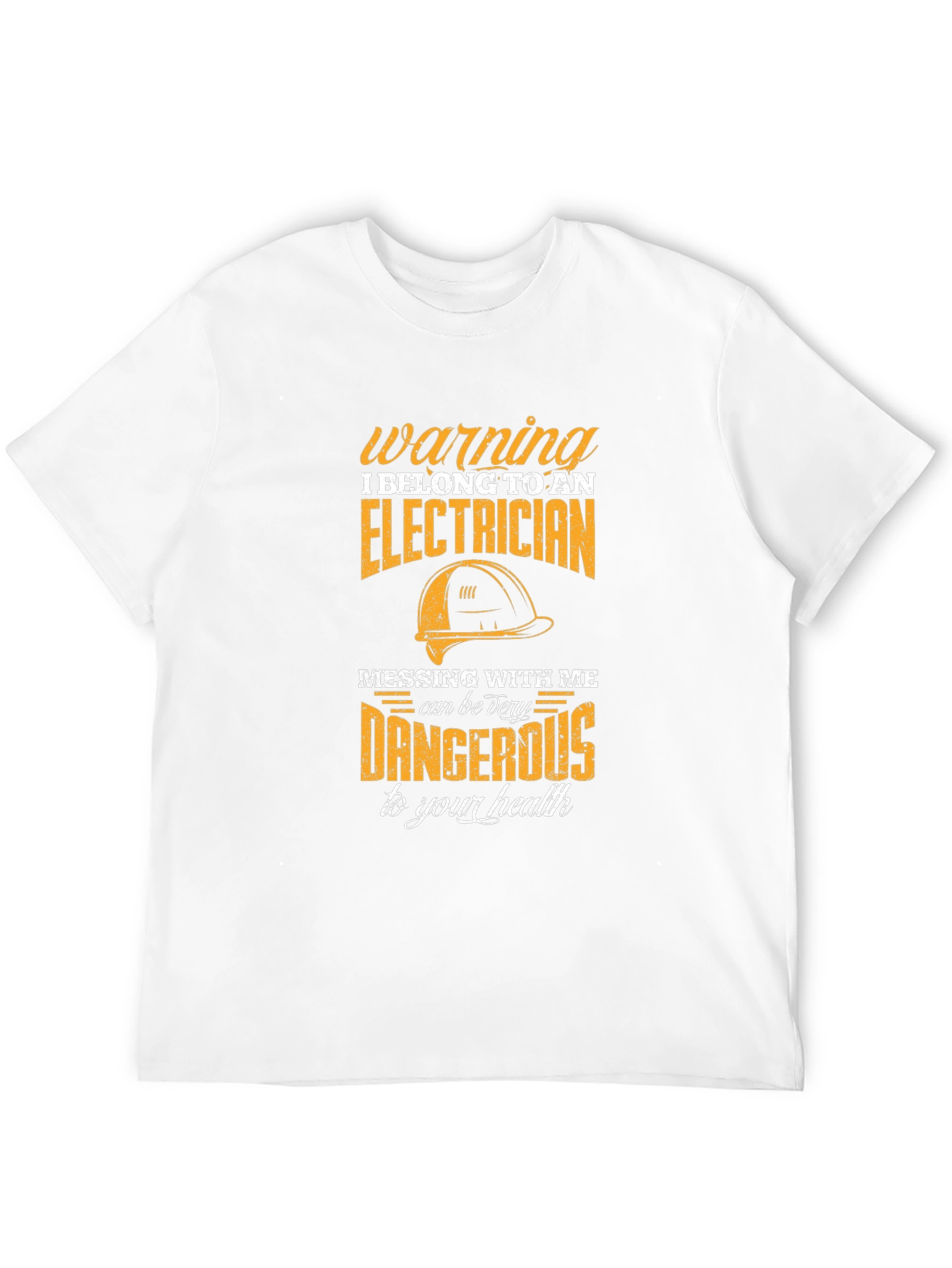 Black Electrician Warning T-Shirt - Funny, Bold Design view 12