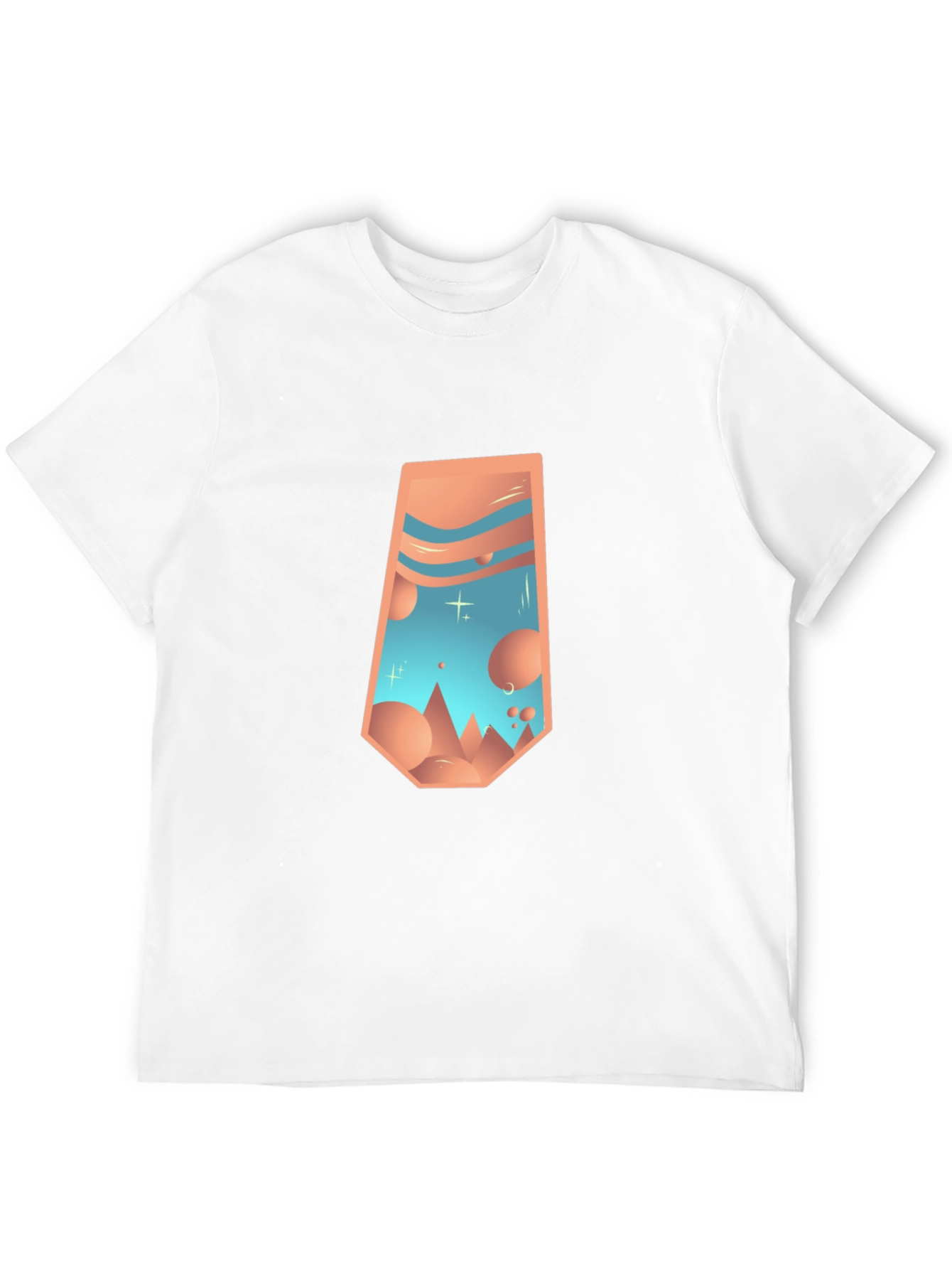 Black Abstract Desert Graphic Tee view 12