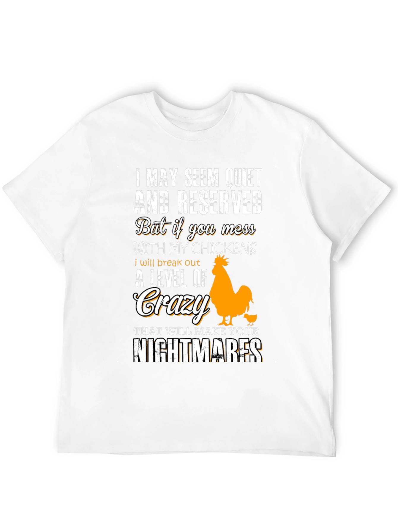 Black Funny Chicken Lover T-Shirt: I May Seem Quiet... view 12