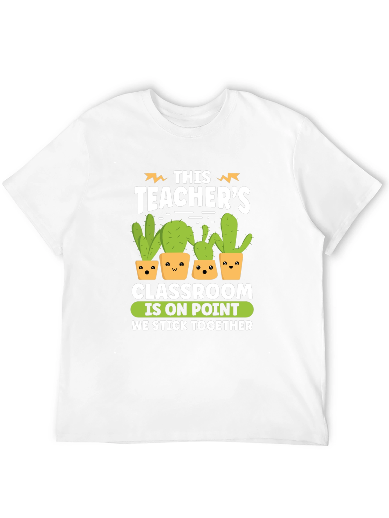 Black Funny Teacher Cactus Graphic T-Shirt view 12