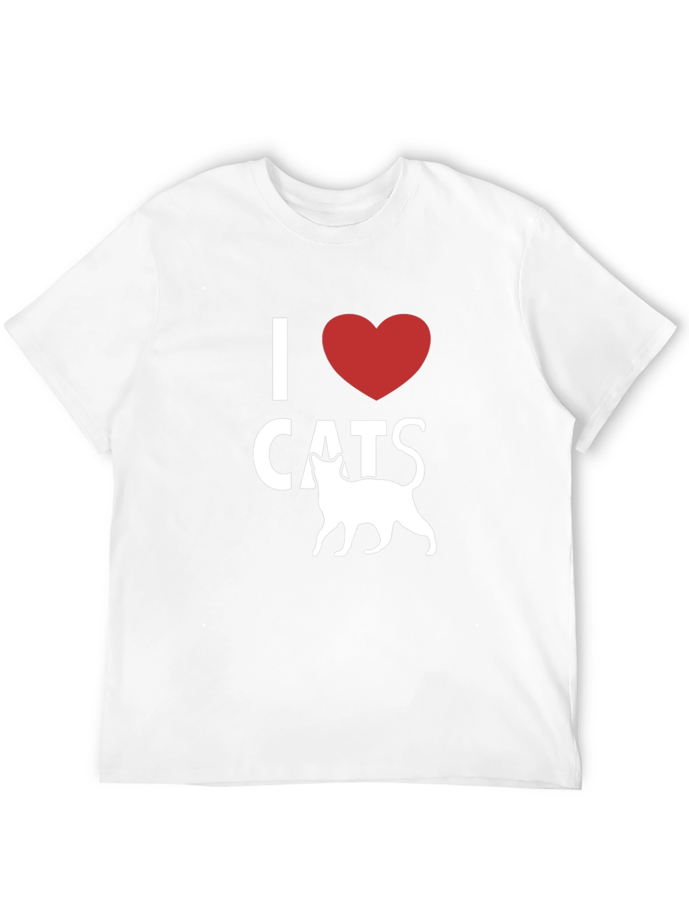 Black I Heart Cats T-Shirt - Black, Stylish, Casual Wear view 12