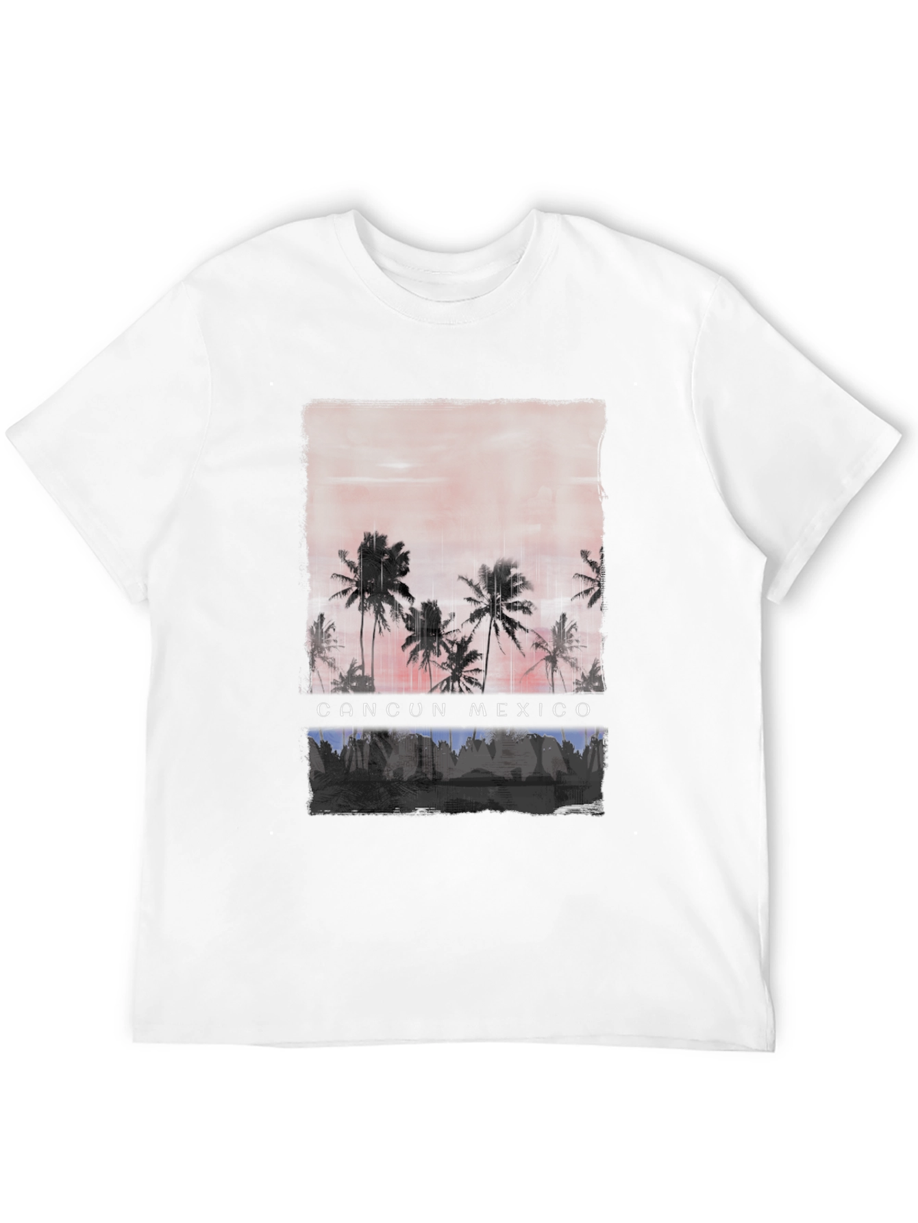 Cancun Mexico Palm Tree Graphic Tee - 12