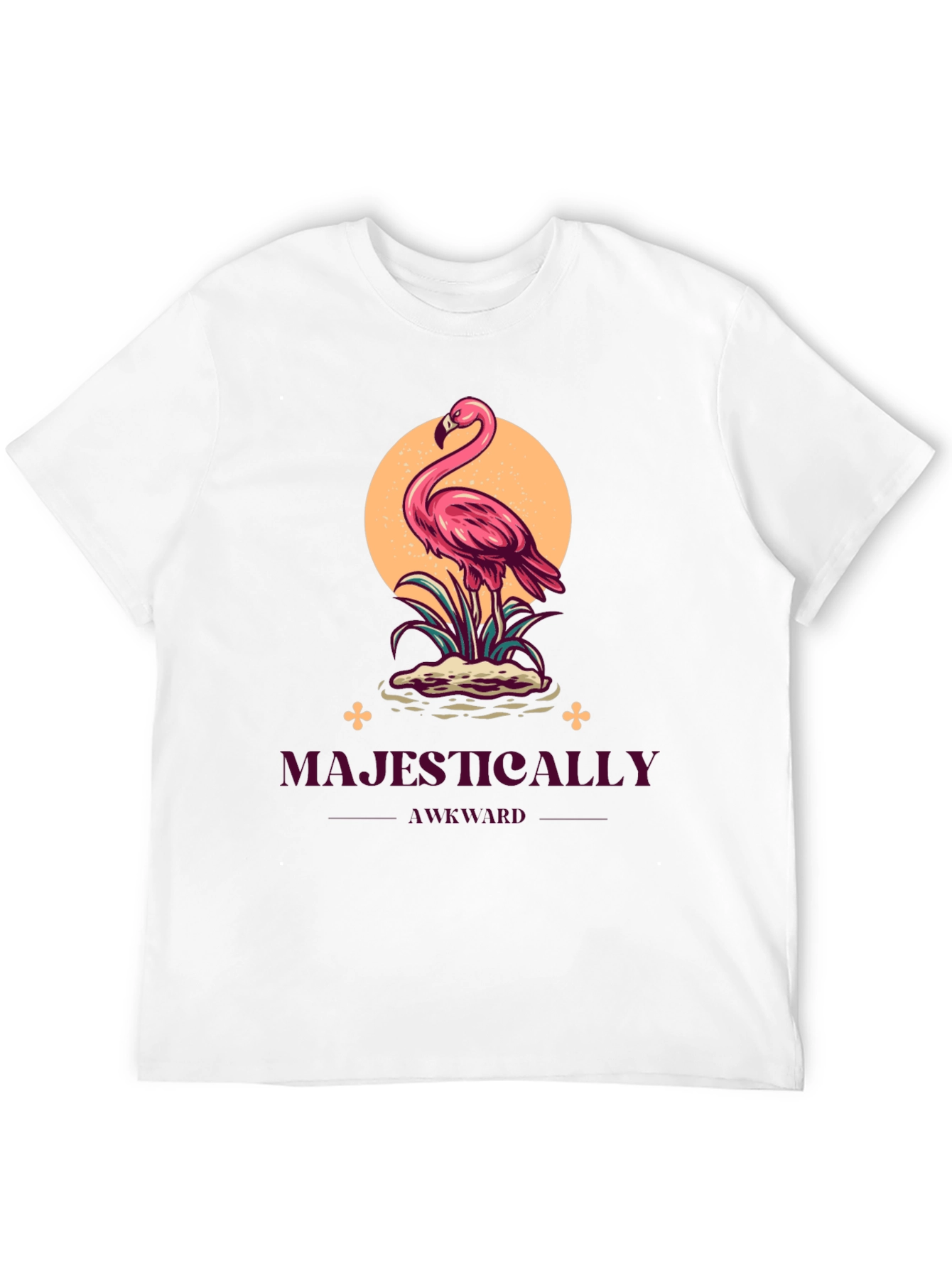 Black Majestically Awkward Flamingo Graphic Tee view 12