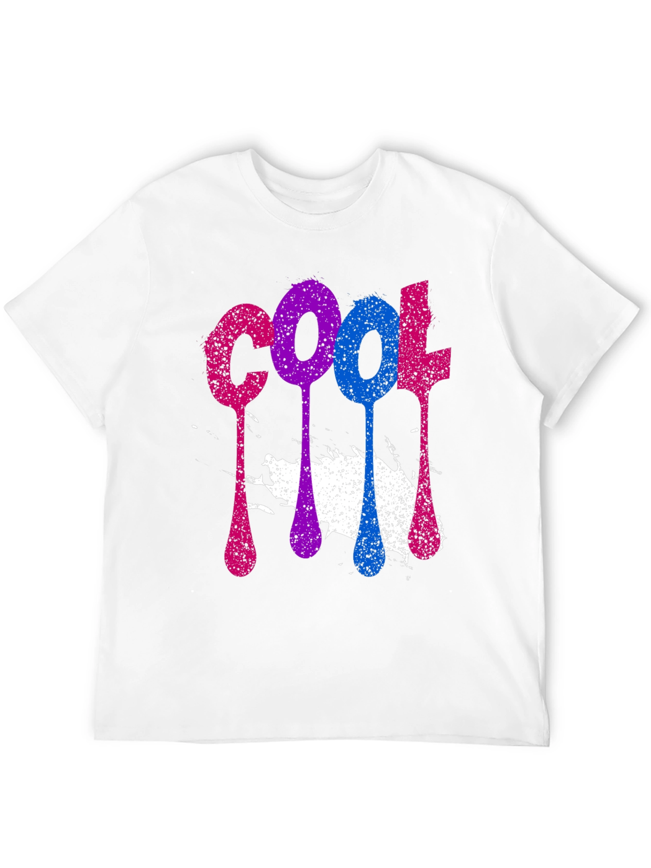 Black Cool Spray Paint Style Graphic Tee view 12