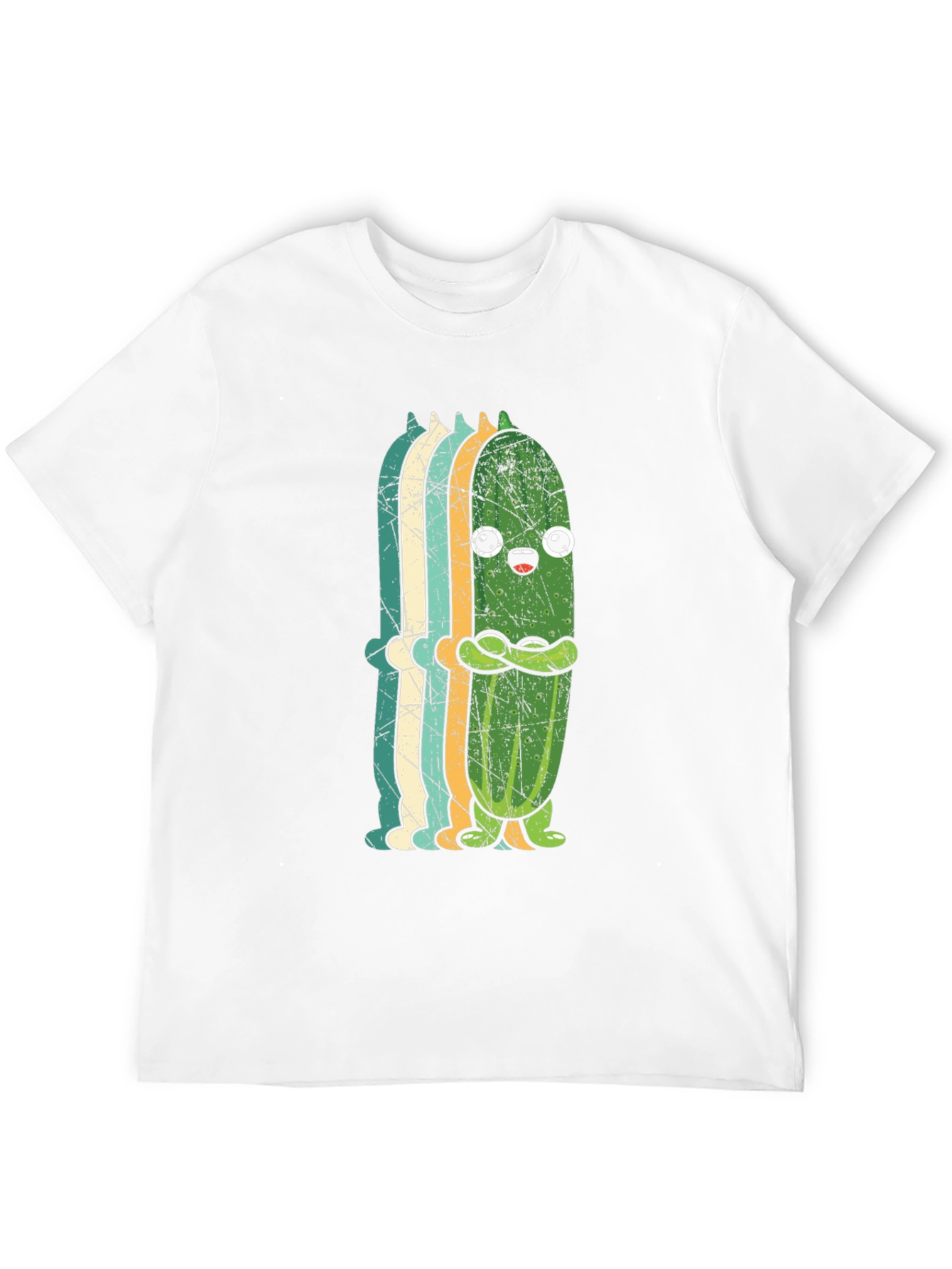 Black Funny Pickle Retro Style Graphic T-Shirt view 12
