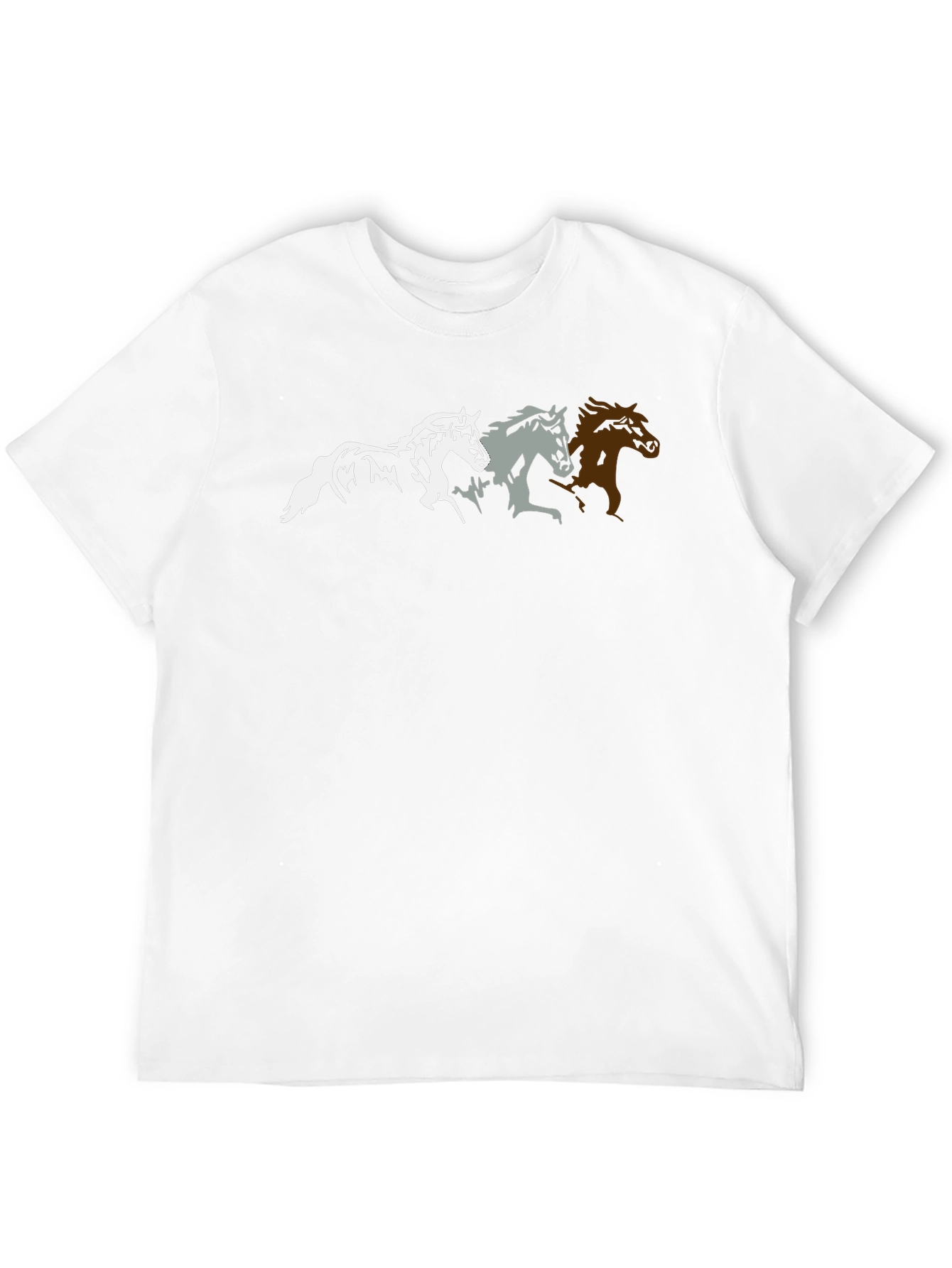 Black Horse Silhouette Graphic T-Shirt - Black view 12