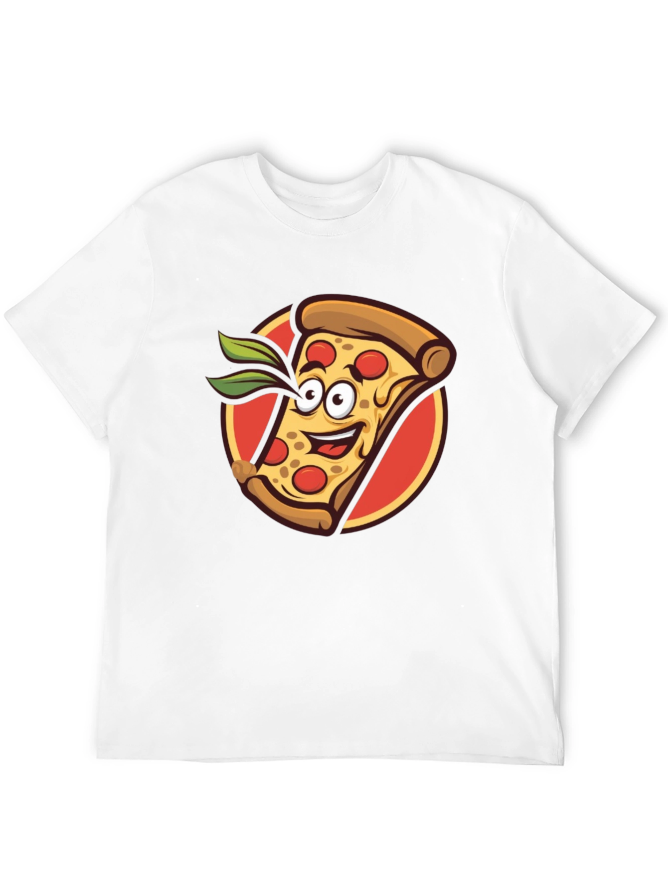 Black Pizza Slice Graphic Tee - Funny Cartoon Style view 12