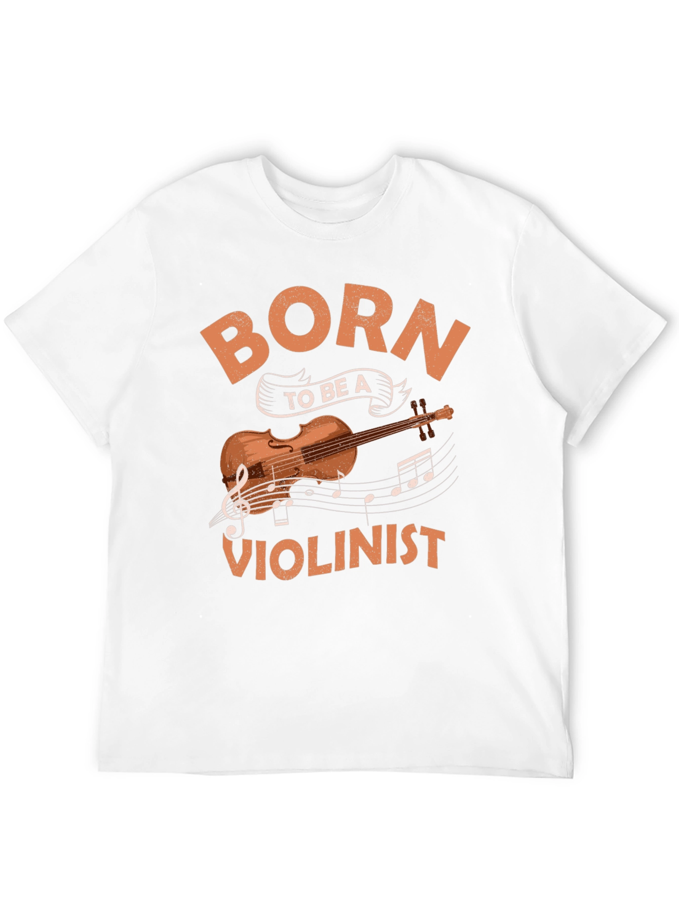 Black Born To Be A Violinist Graphic T-Shirt view 12
