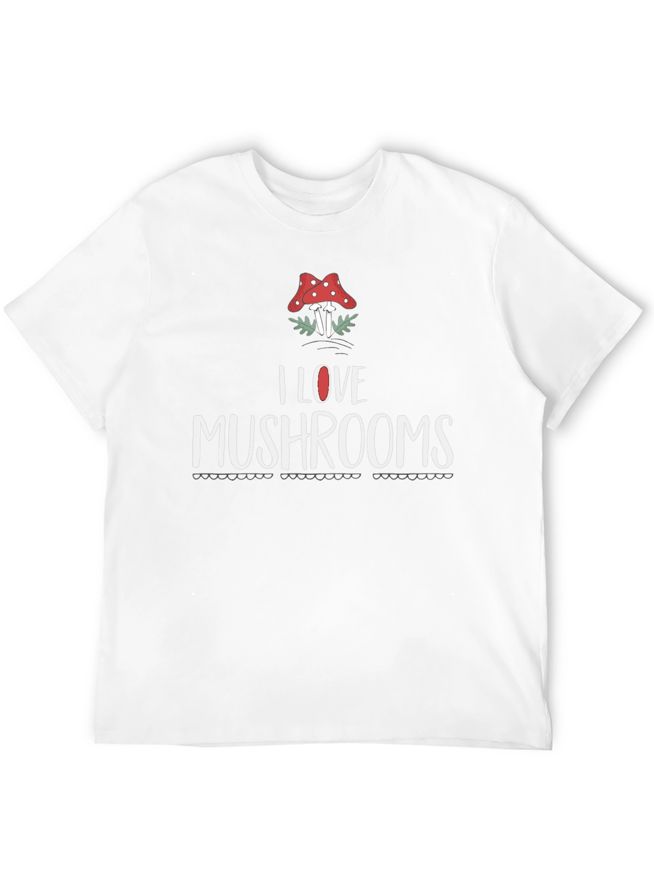 Black I Love Mushrooms Graphic T-Shirt Black view 12