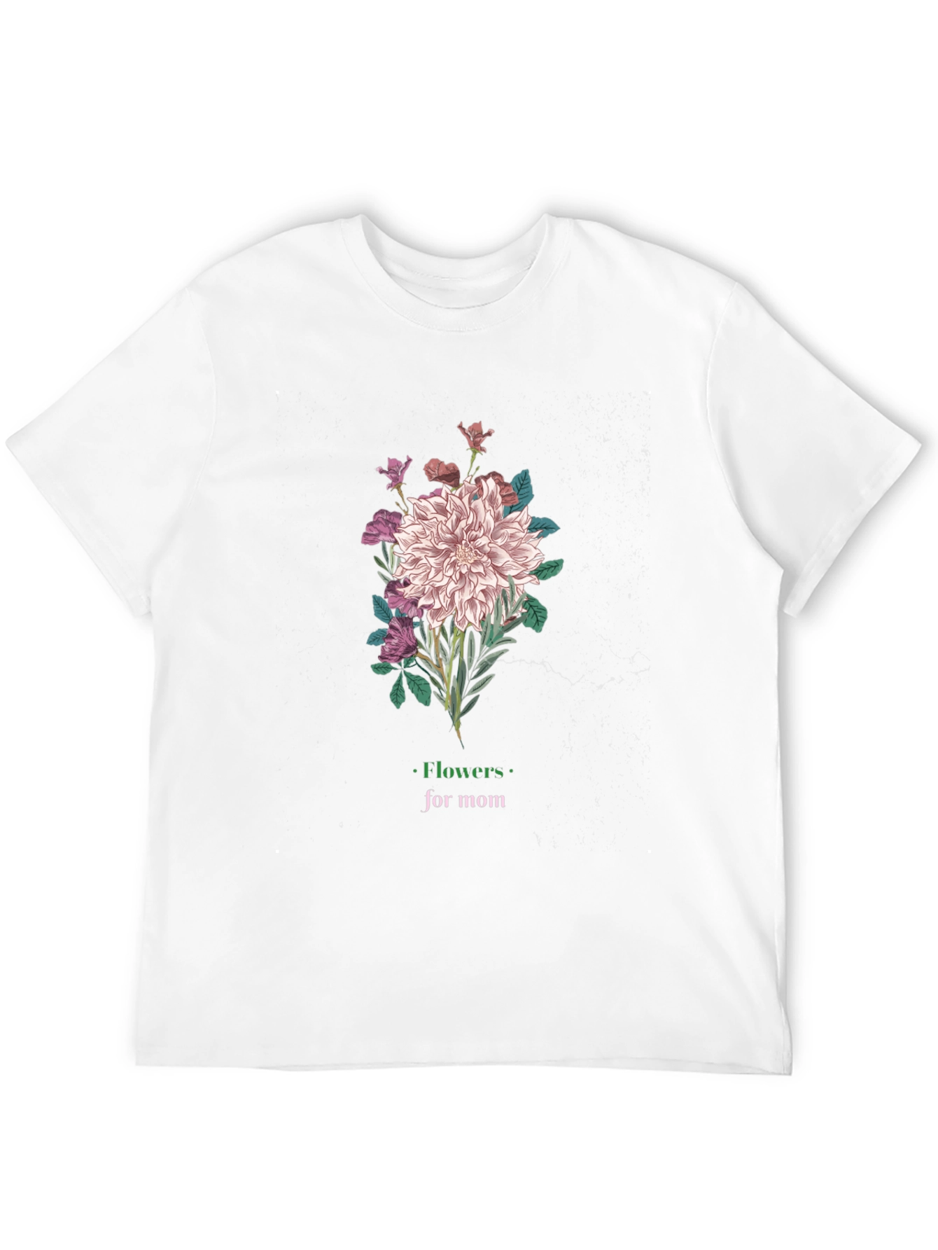 Black Flowers for Mom Graphic T-Shirt view 12