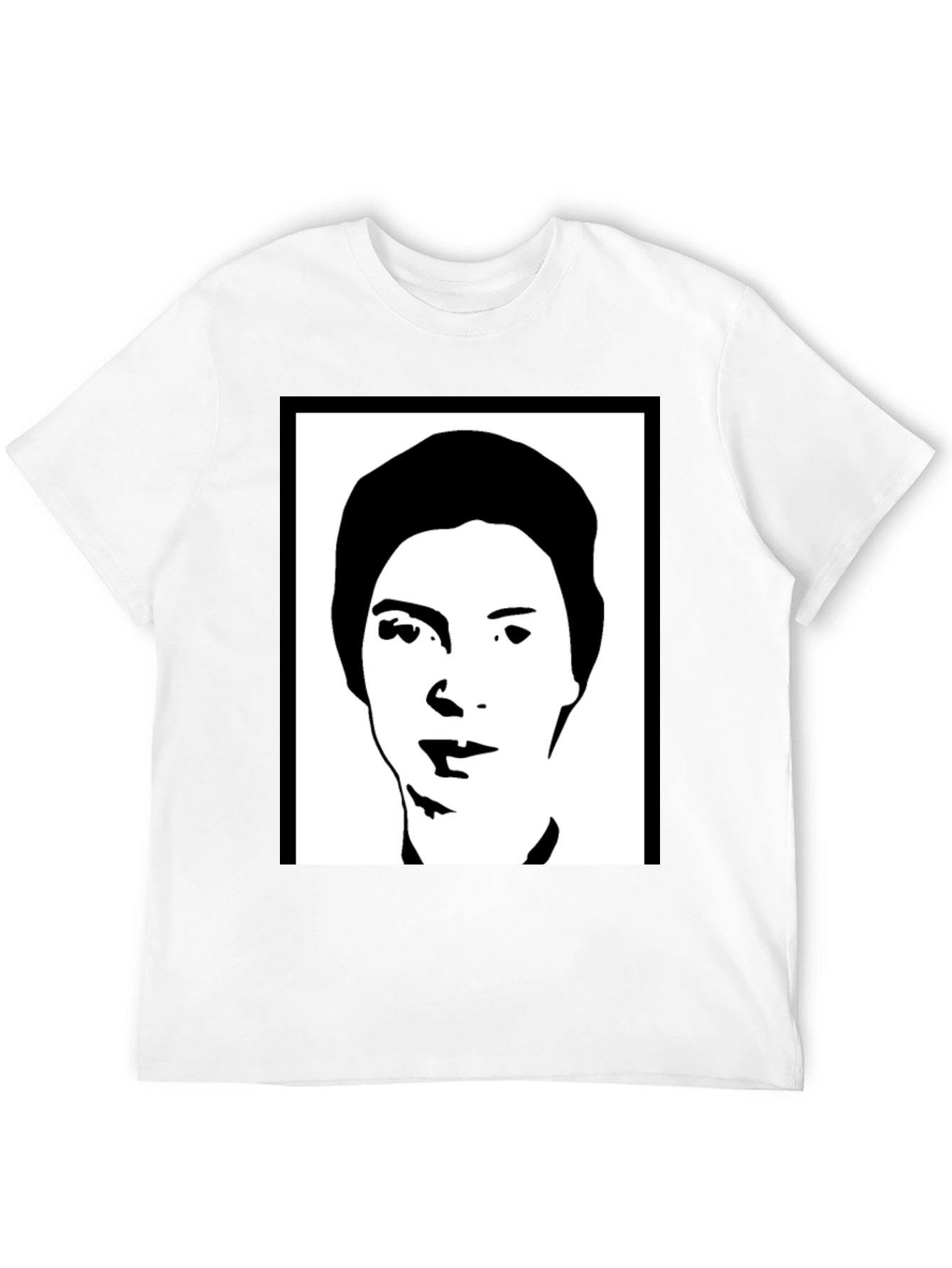 Black Black Graphic Tee - Silhouetted Face view 12