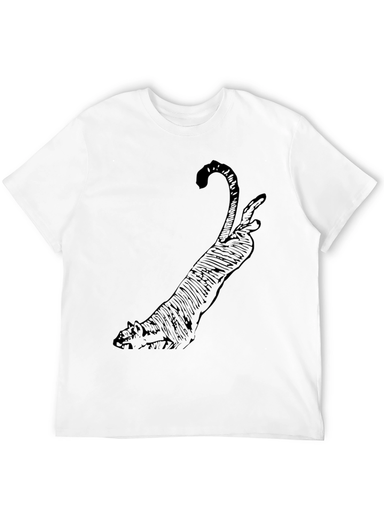 Black Men's Black Cat Graphic Print Tee view 12