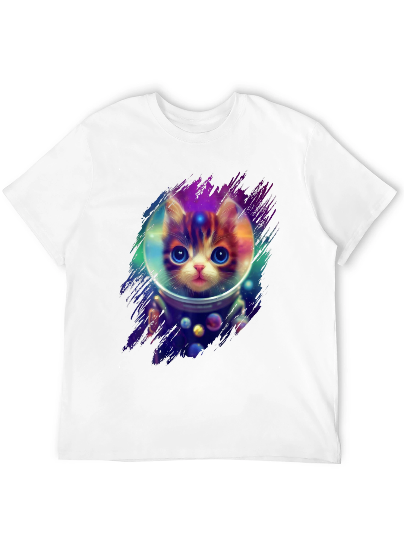 Black Astronaut Cat T-Shirt - Space Kitten Tee view 12