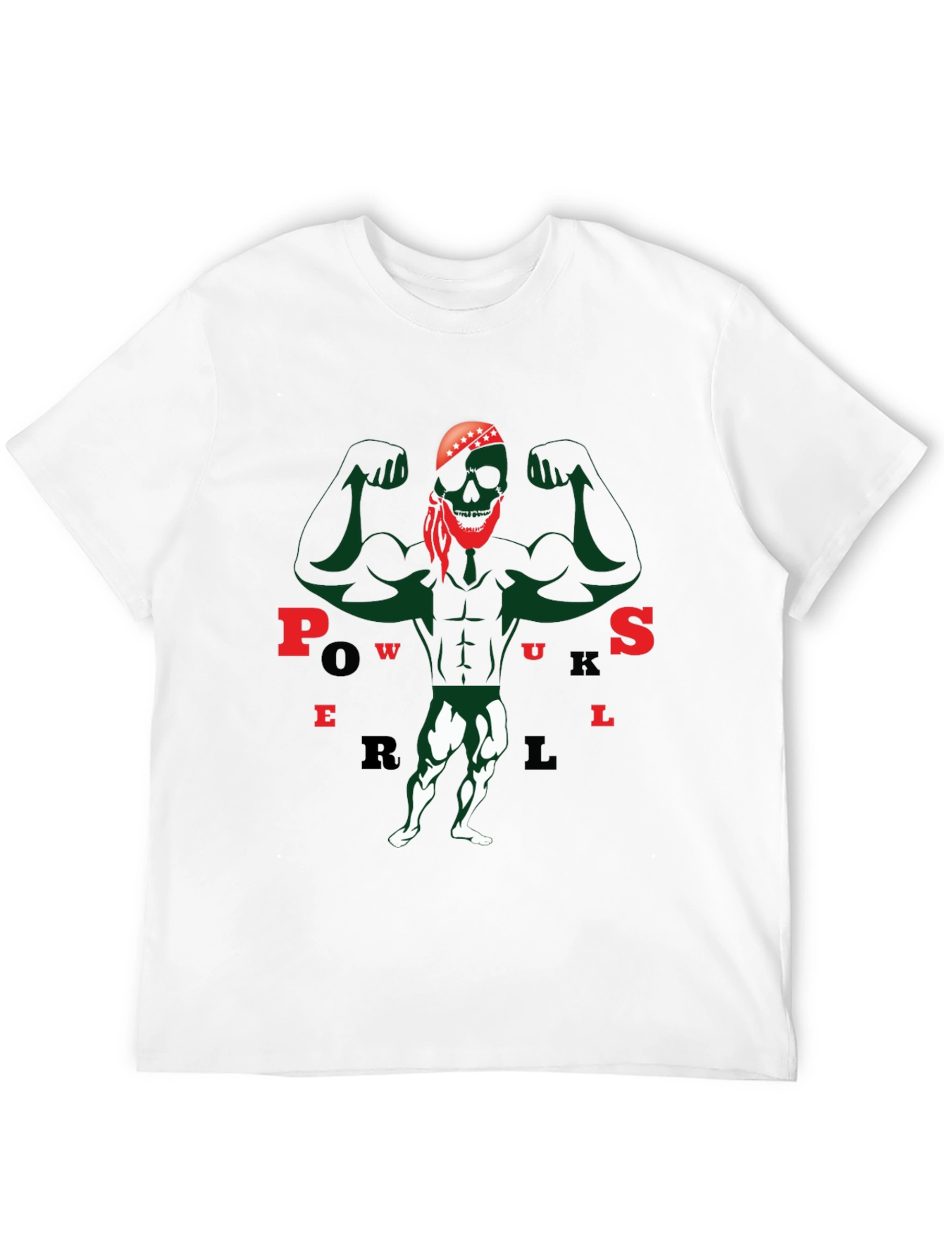 Black Powerful Skeleton Graphic T-Shirt view 12