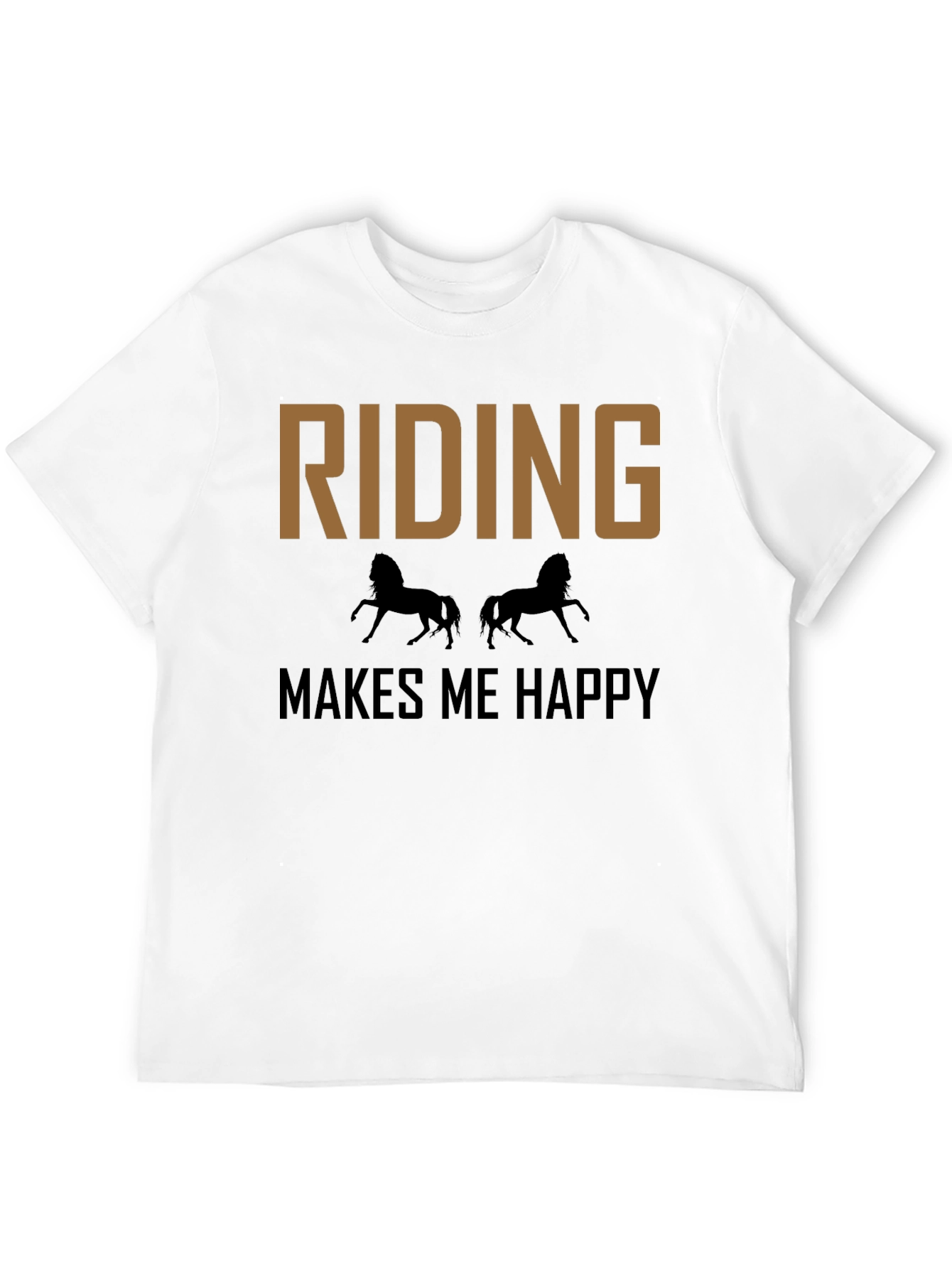 Black Riding Makes Me Happy T-Shirt - Equestrian Tee view 12