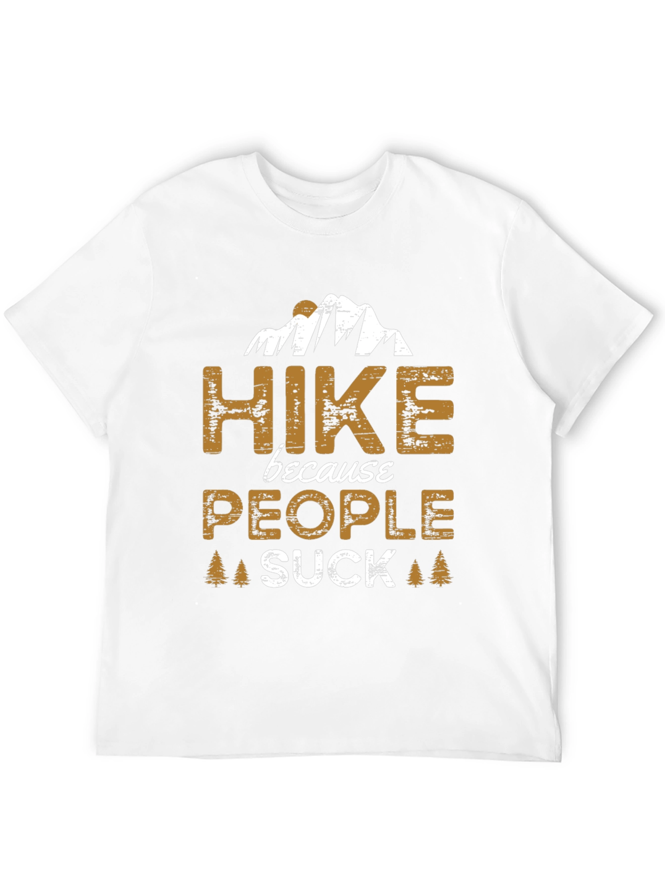 Black Hike Because People Suck Funny Graphic Tee view 12