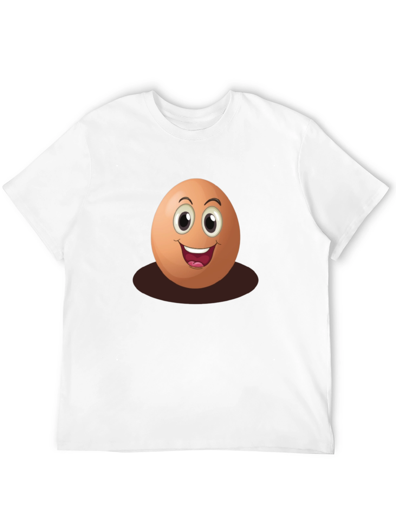 Black Funny Egg Cartoon Graphic T-Shirt view 12