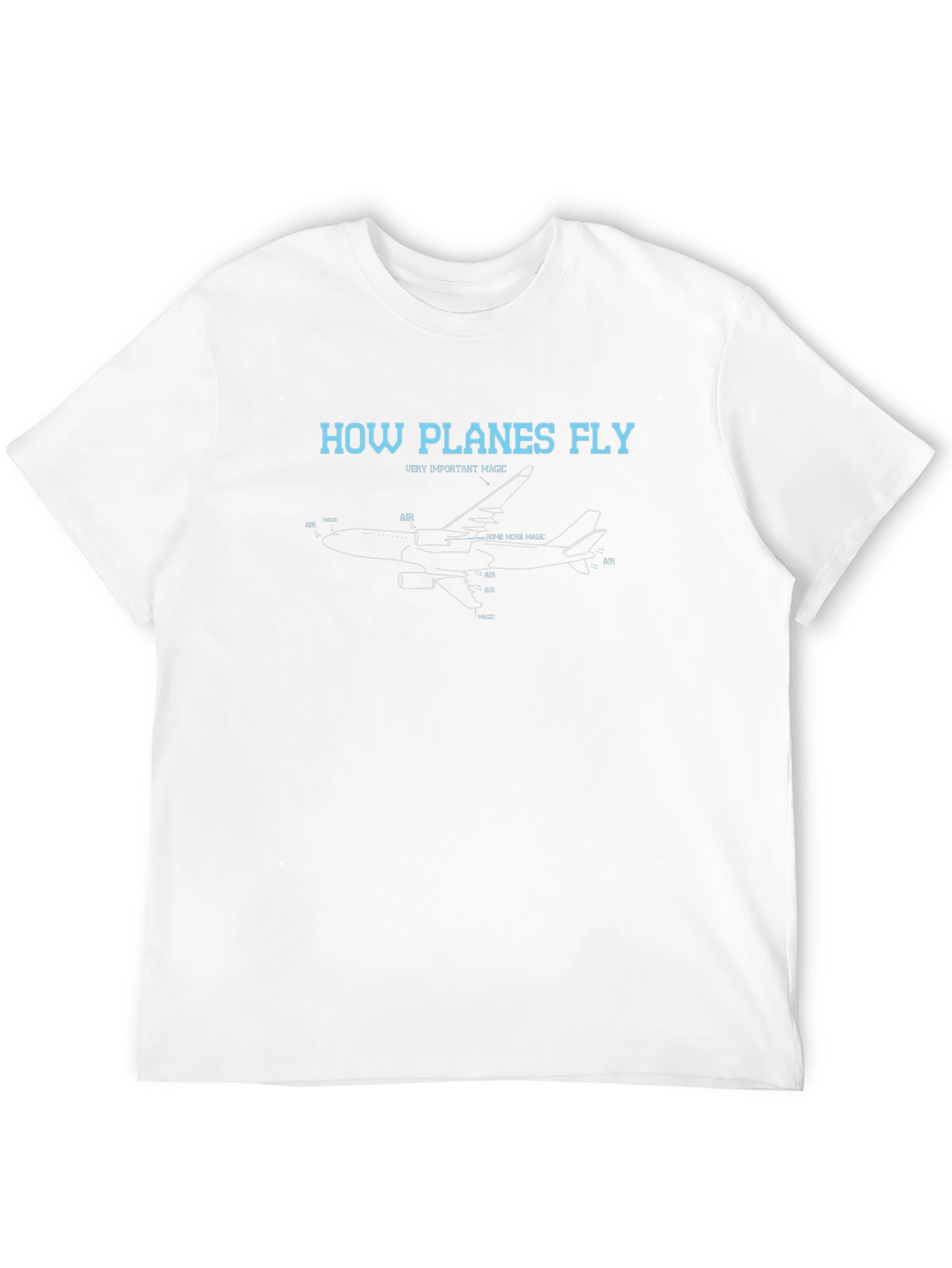 Black How Planes Fly T-Shirt - Aviation Magic view 12