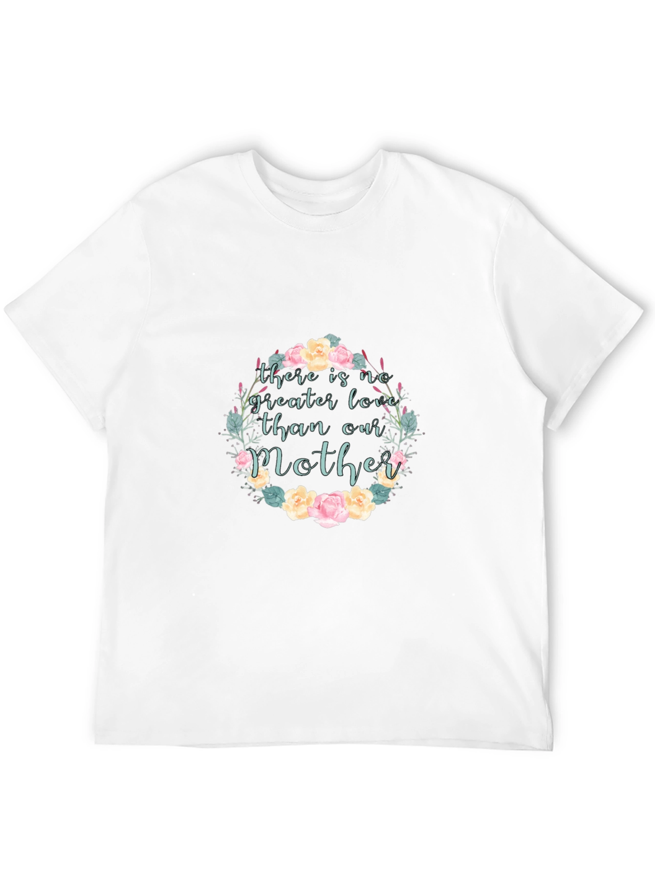 Black Floral Mother's Love Black T-Shirt view 12