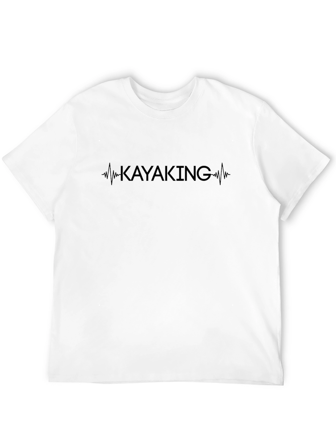 Black Kayaking Heartbeat Graphic Tee - Unisex view 12