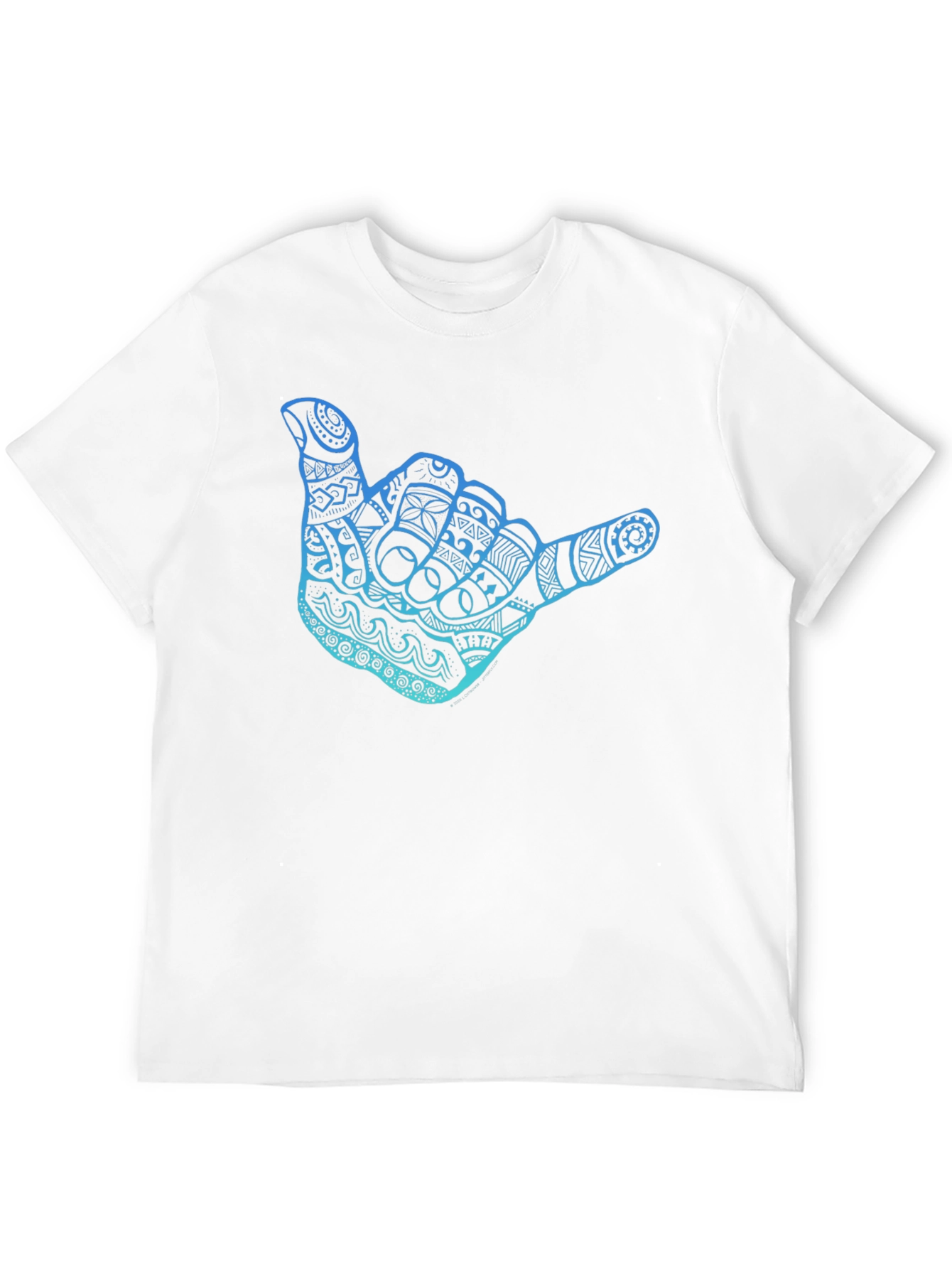 Black Shaka Hand Sign Graphic Tee - Casual Comfort view 12
