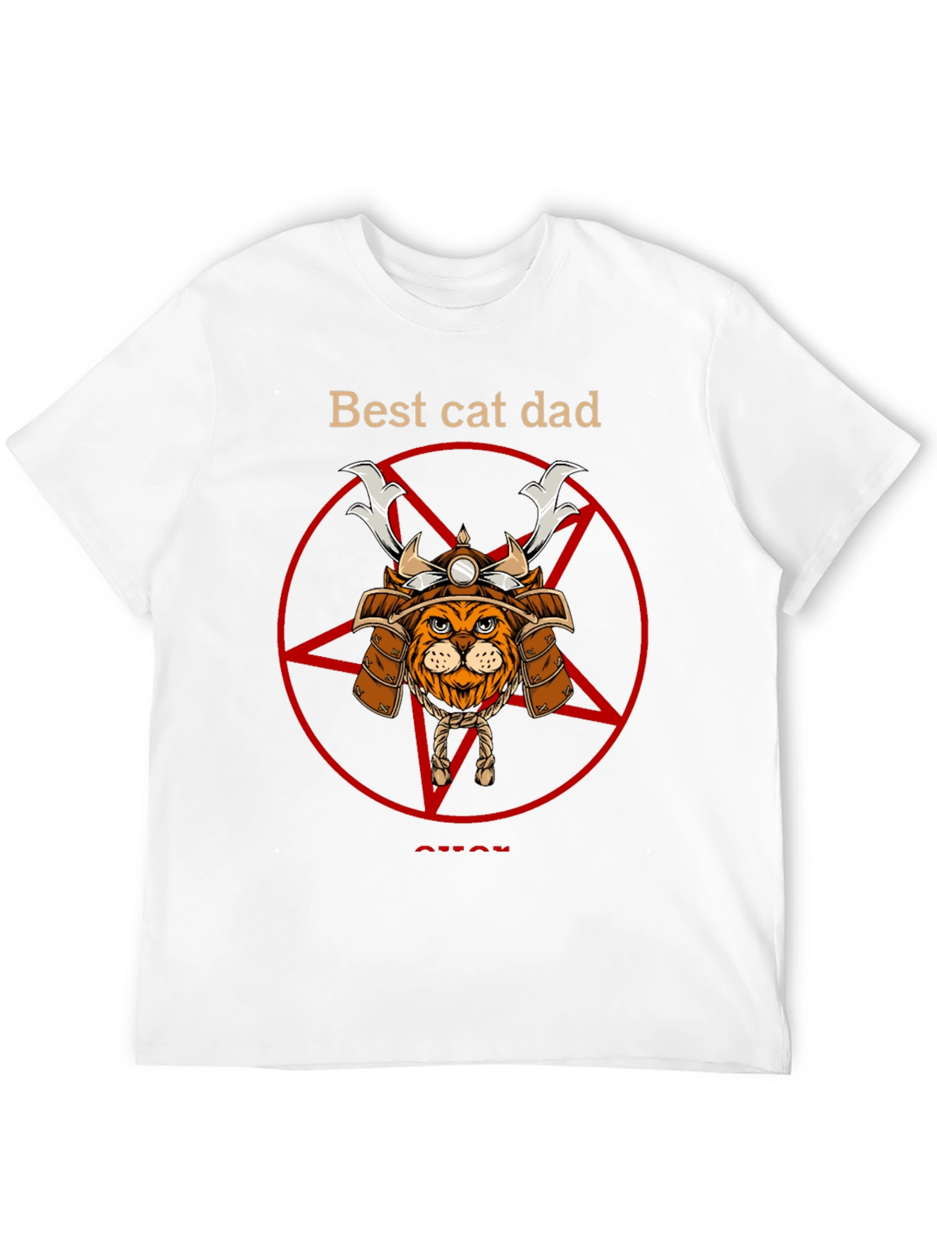 Black Best Cat Dad Samurai T-Shirt view 12