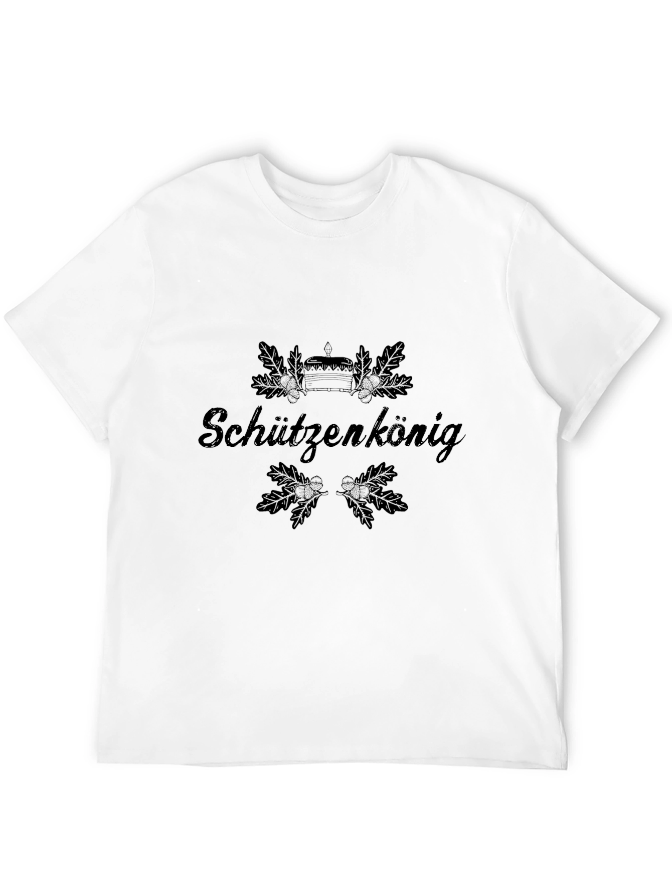 Black Schützenkönig Graphic Tee - Black Cotton T-Shirt view 12