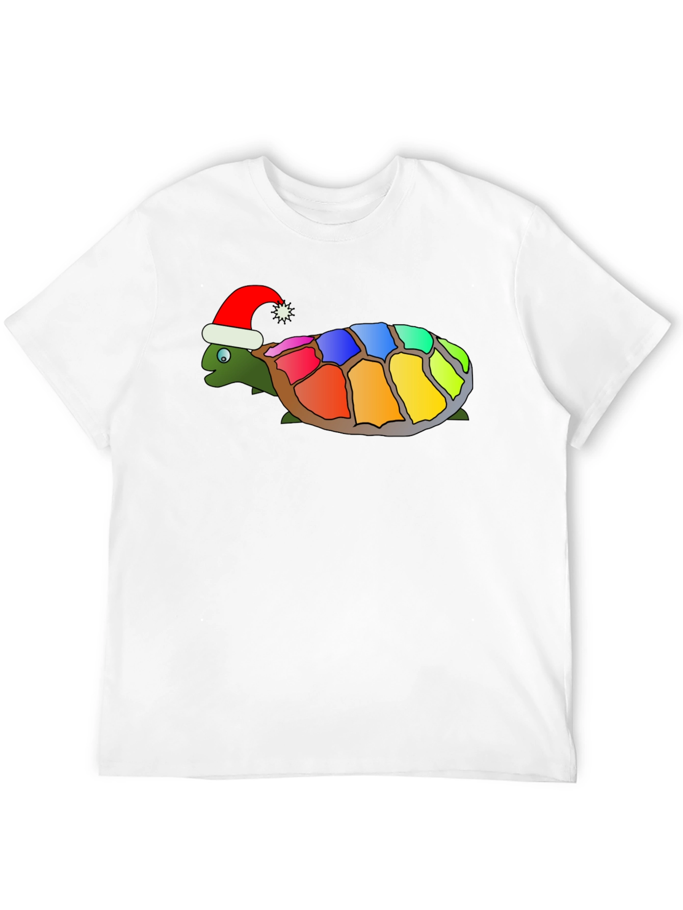 Black Festive Rainbow Turtle Graphic Tee view 12