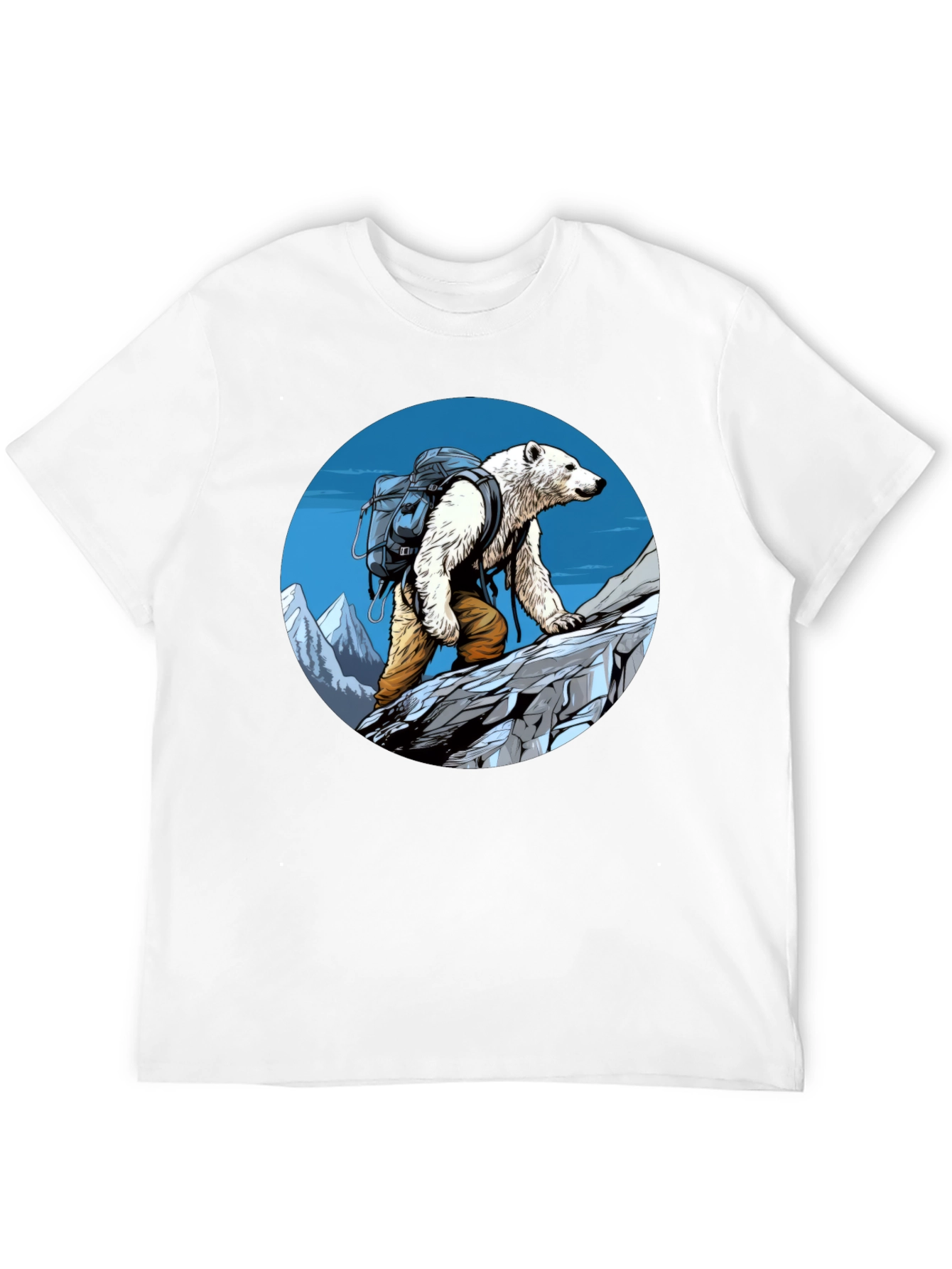 Black Polar Bear Hiking T-Shirt - Adventure Tee view 12