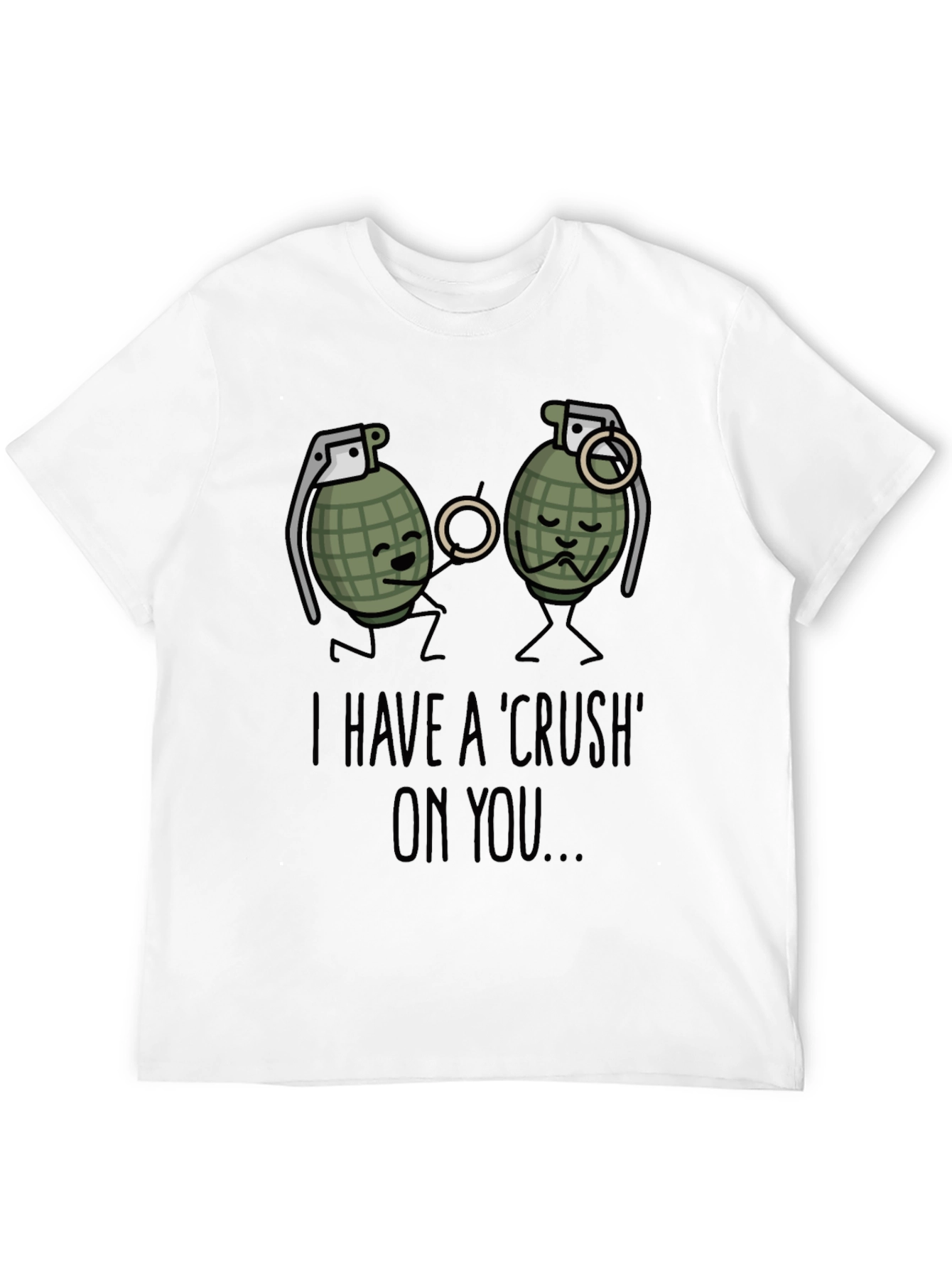Black I Have A Crush On You T-Shirt Funny Grenade view 12