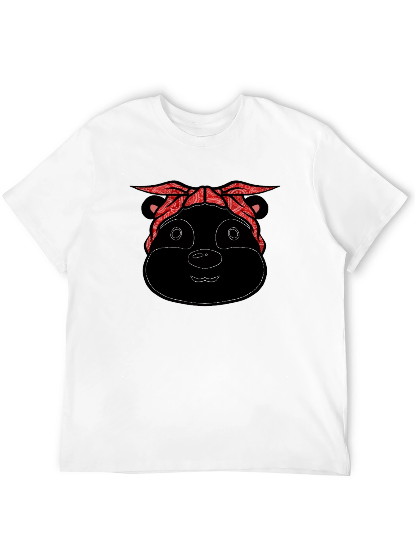 Black Bandana Bear Black T-Shirt view 12