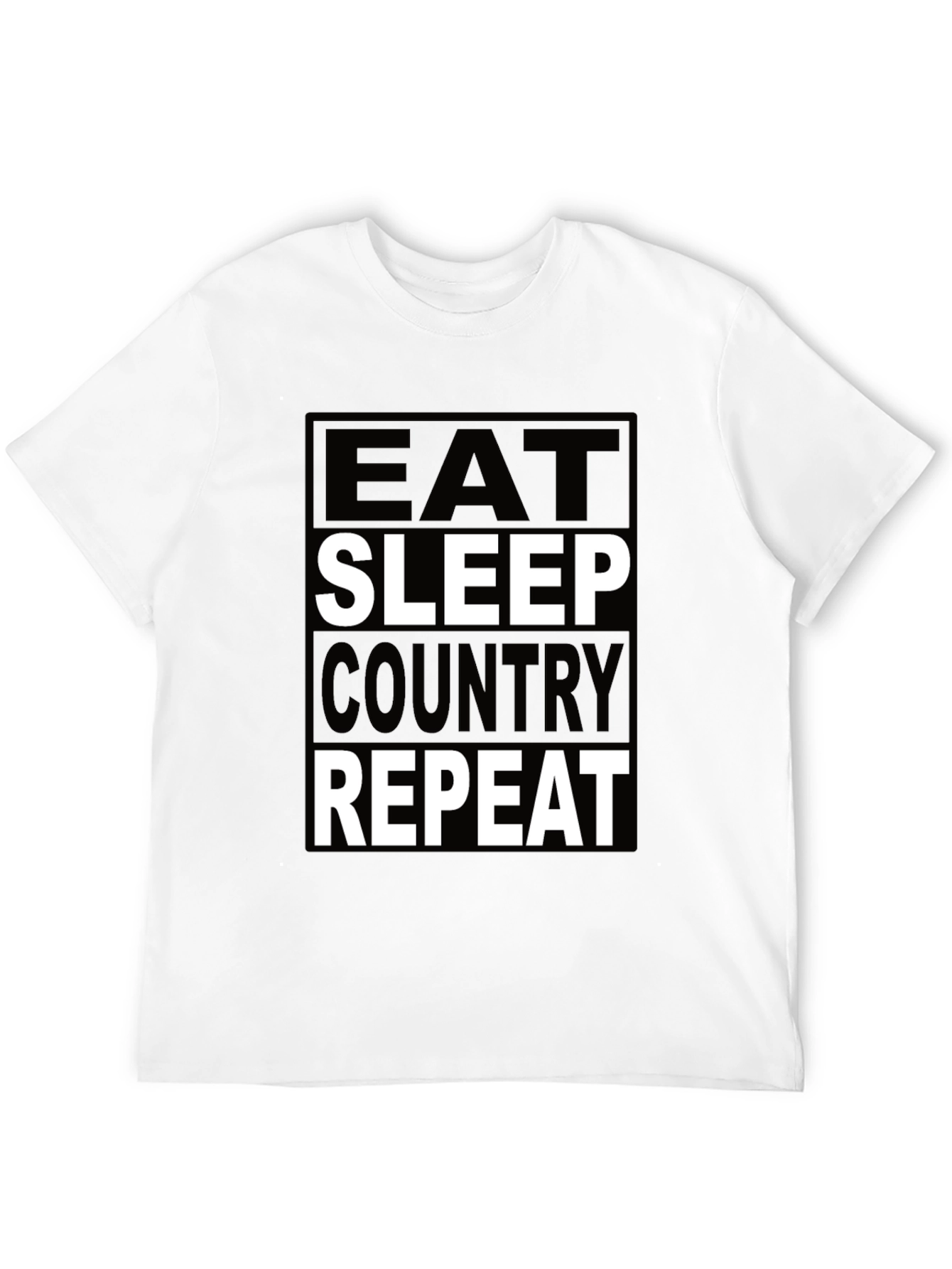 Black Eat Sleep Country Repeat Graphic Tee view 12