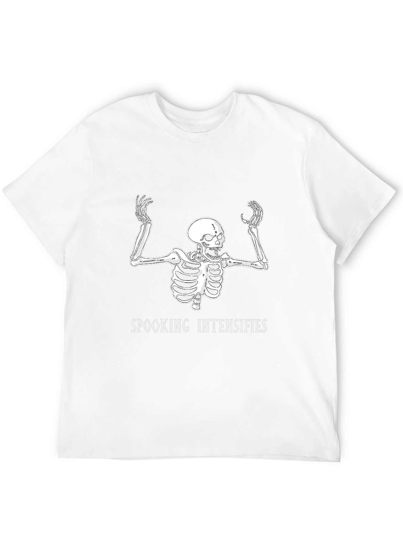 Black Spooking Intensifies Skeleton Graphic T-Shirt view 12