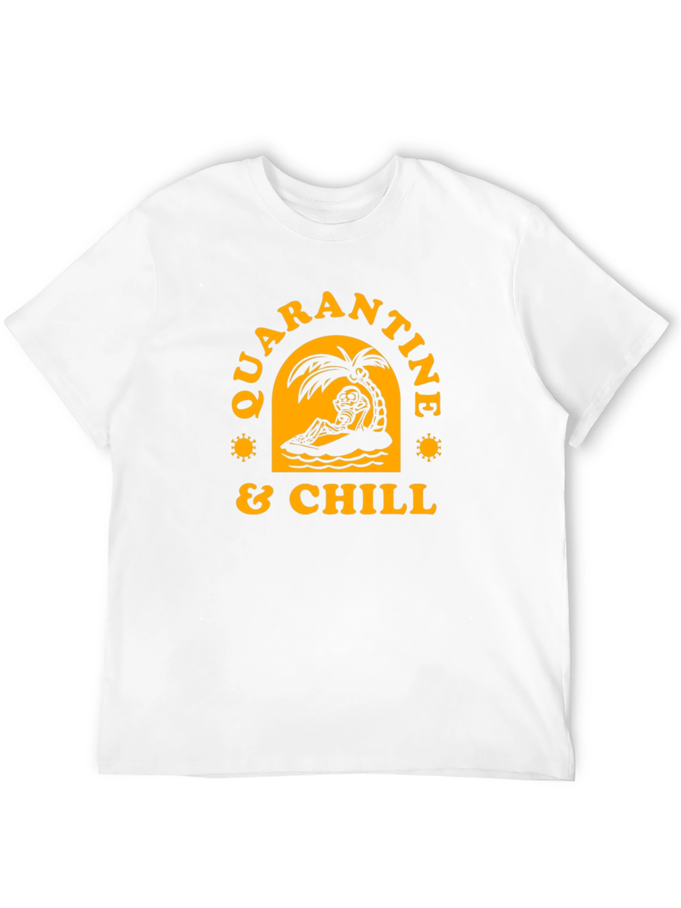 Black Quarantine & Chill Skeleton Graphic Tee view 12