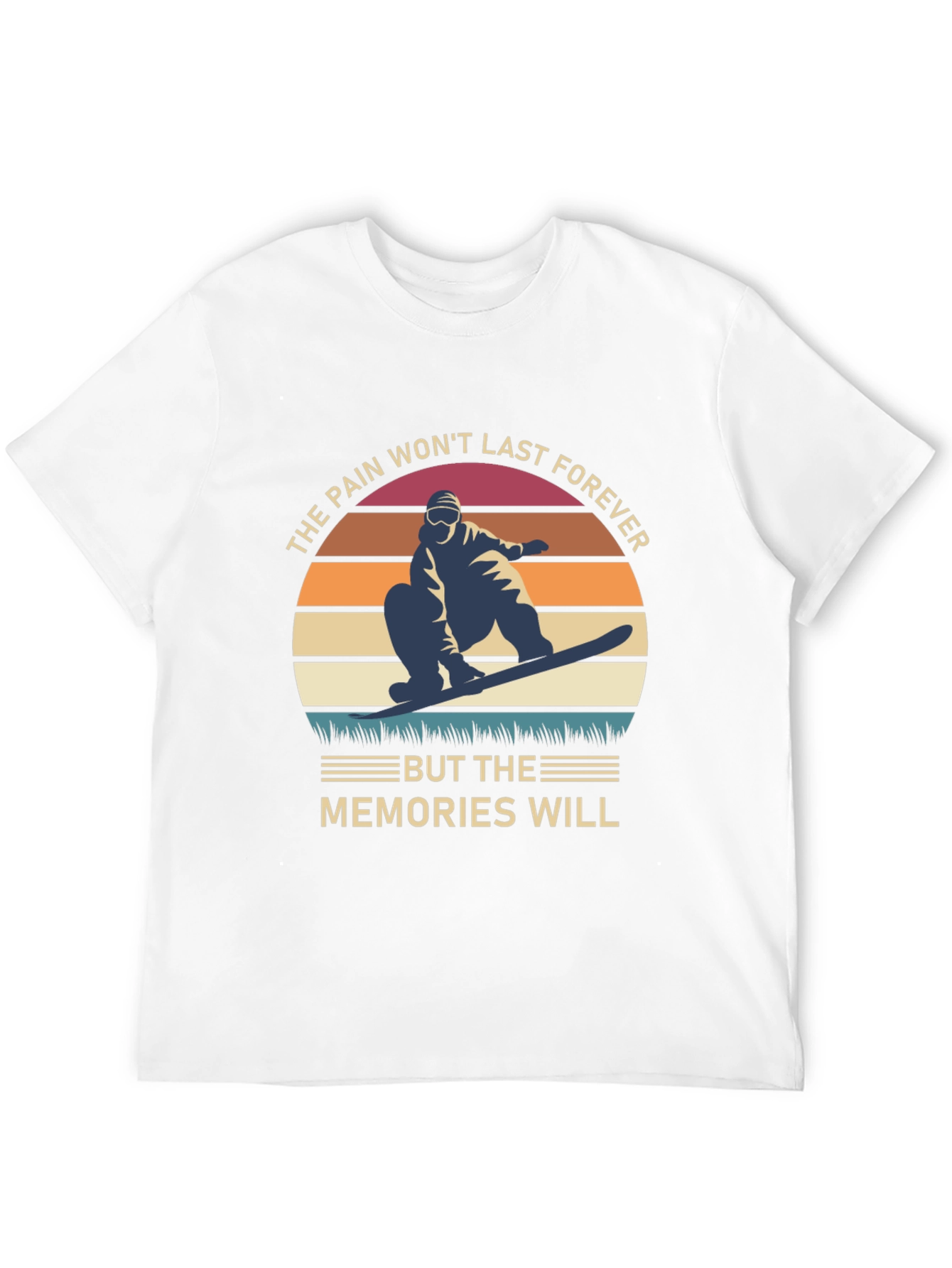 Black Snowboard Memories Graphic T-Shirt view 12