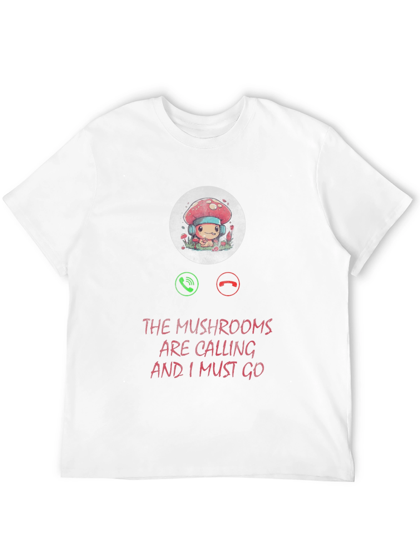 Black Mushroom Calling T-Shirt: Fun & Unique Design view 12