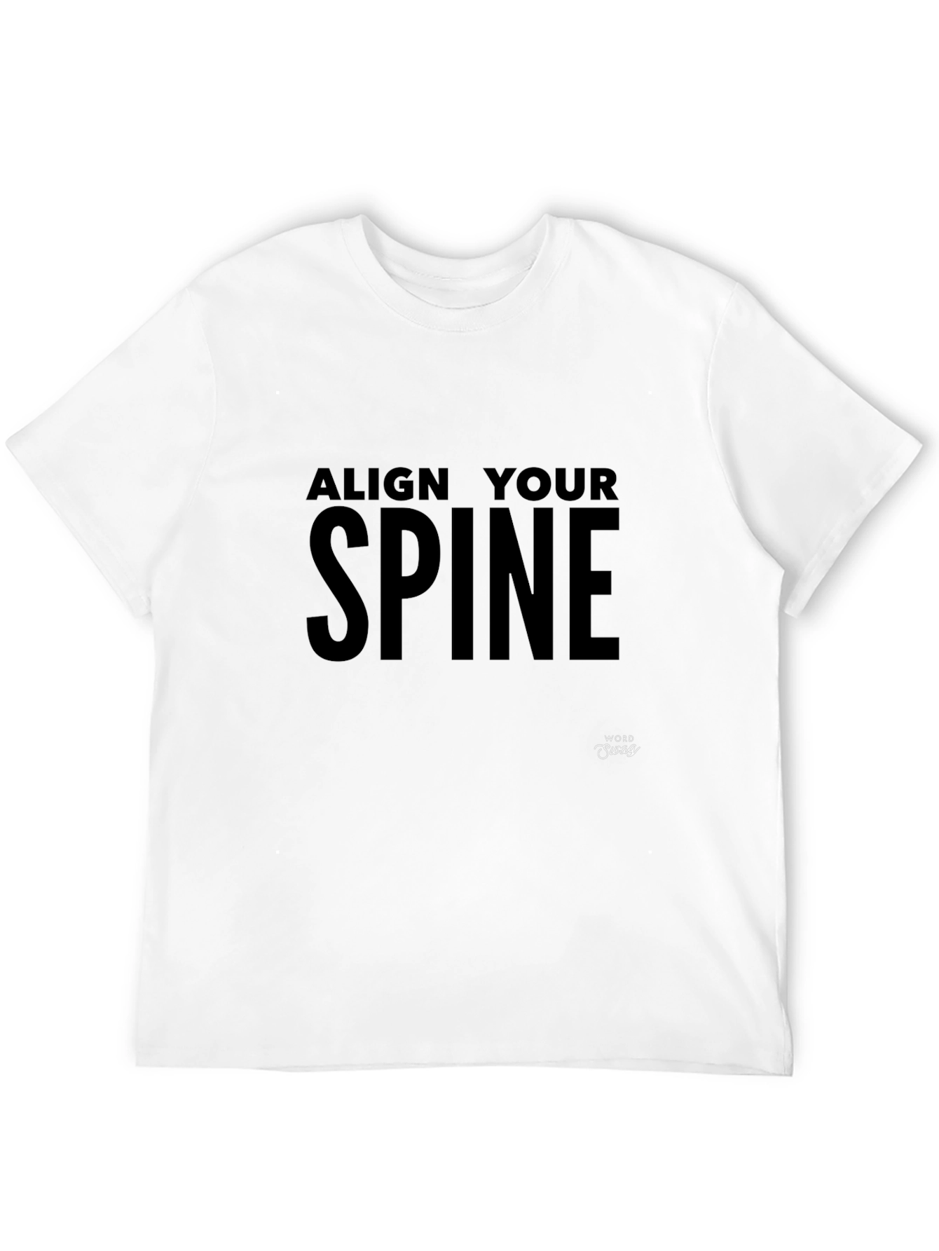 Black Align Your Spine Graphic Tee - Men's Black T-Shirt view 12