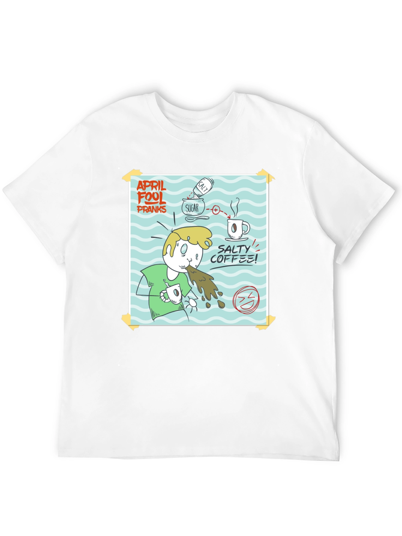 Black Salty Coffee Prank T-Shirt - April Fool's Joke view 12