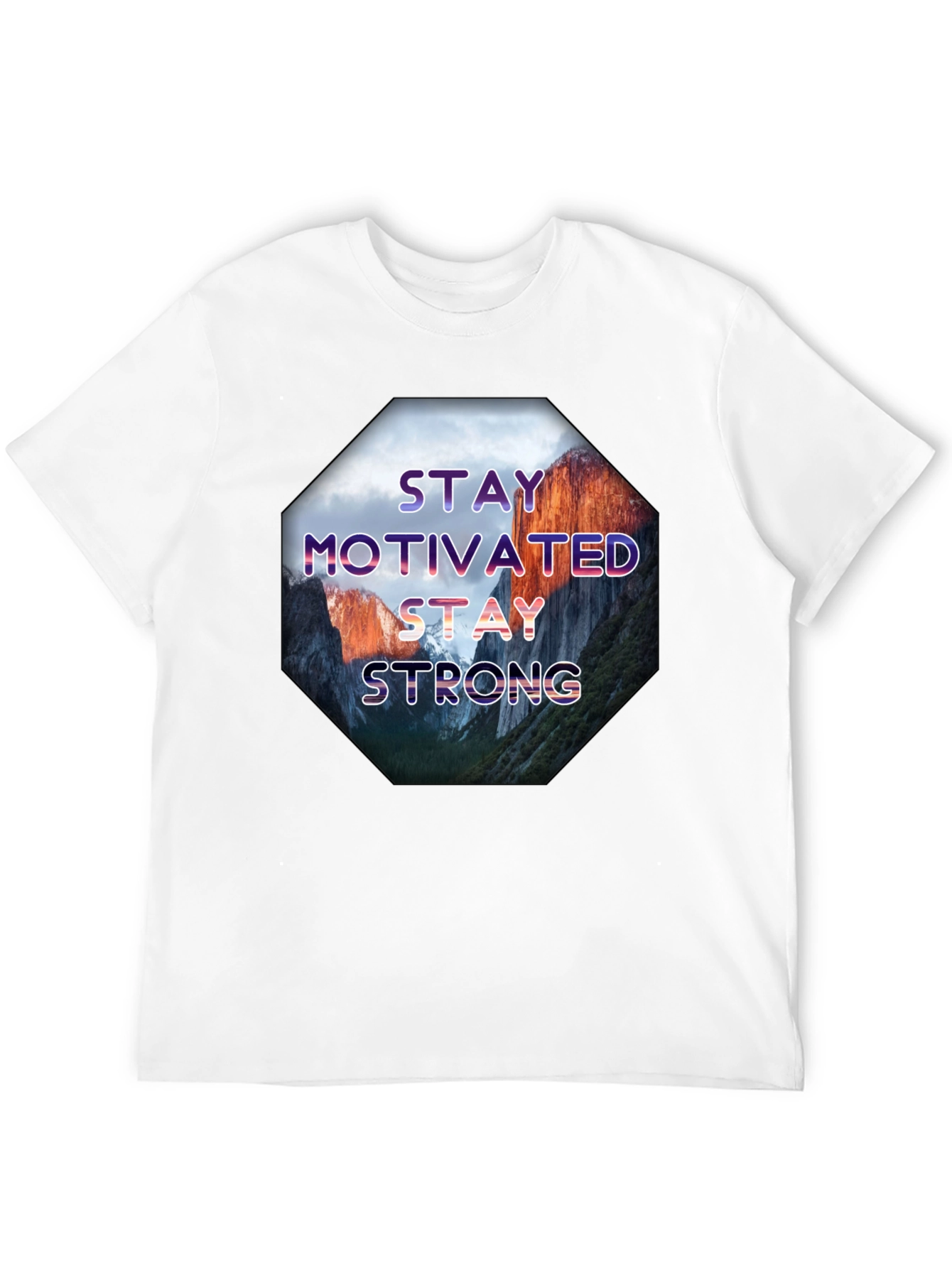 Black Stay Motivated Men's Graphic T-Shirt view 12