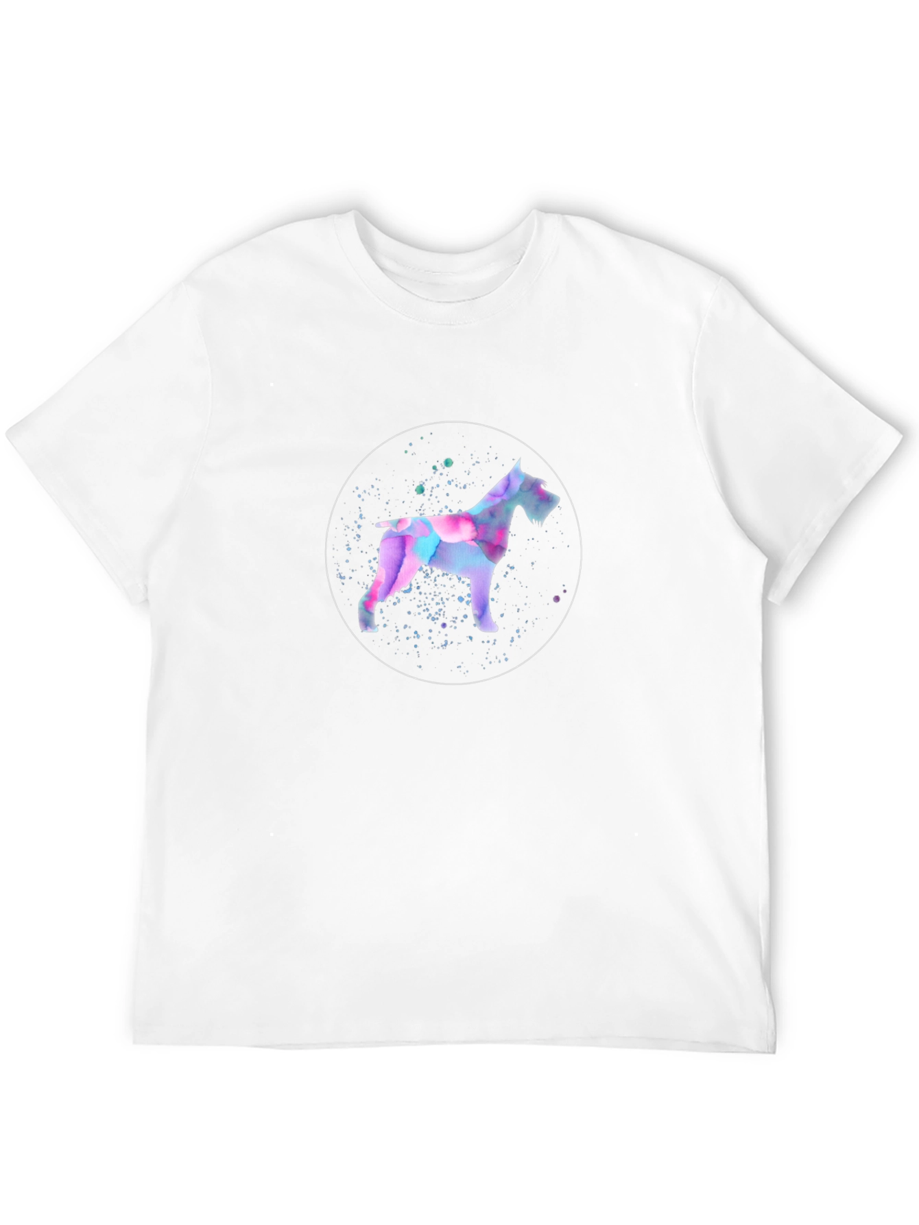 Black Watercolor Dog Graphic Tee - Black view 12