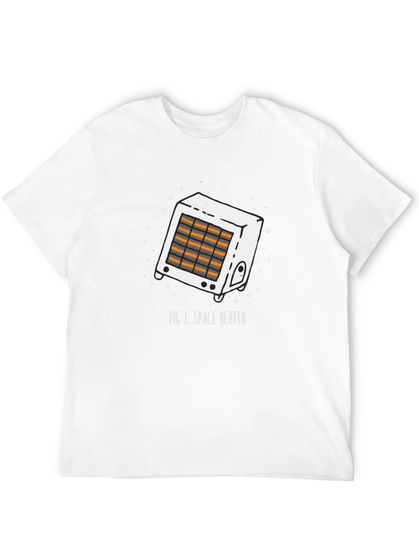 Black Space Heater Graphic Tee - Unique Novelty T-Shirt view 12