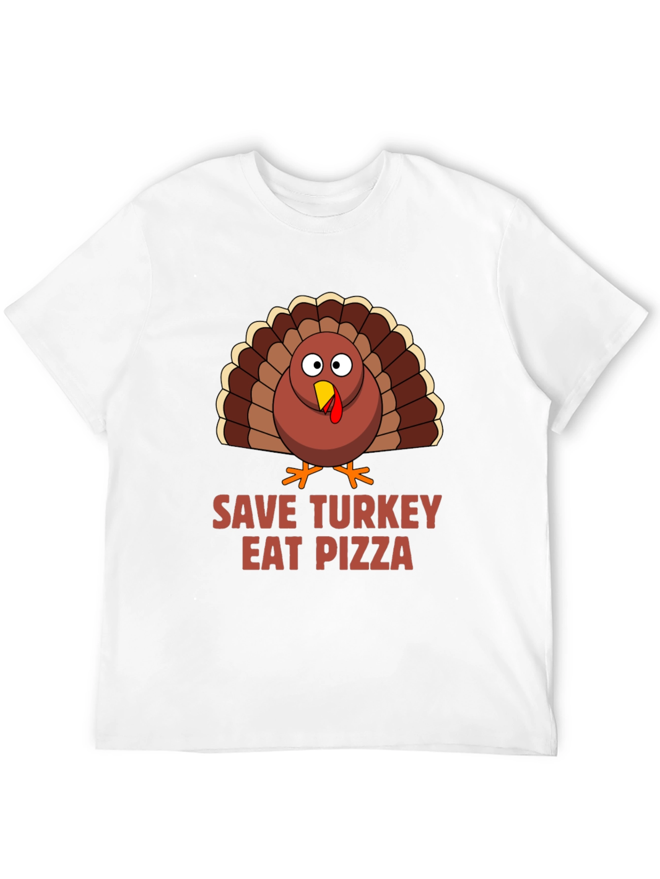 Black Save Turkey Eat Pizza T-Shirt view 12