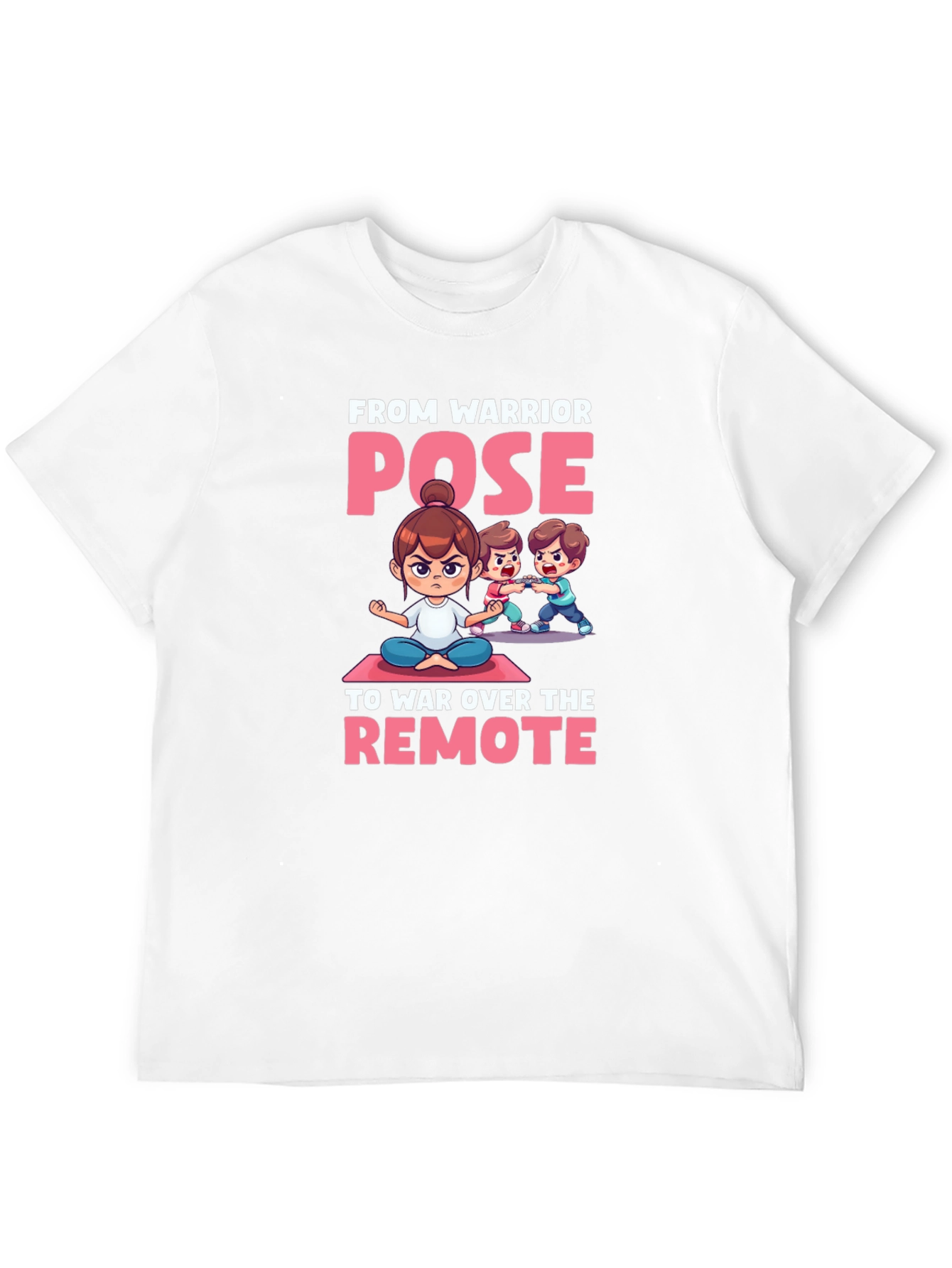 Black Warrior Pose Remote War T-Shirt view 12