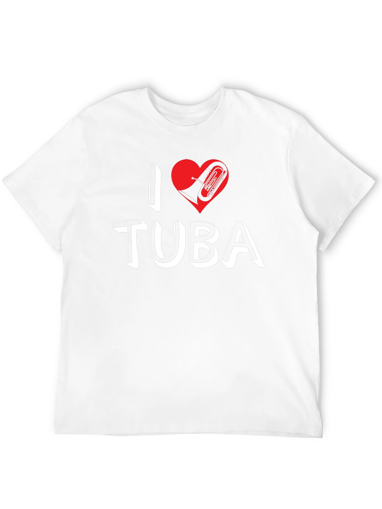 Black I Love Tuba Graphic Tee - Music Lover Shirt view 12